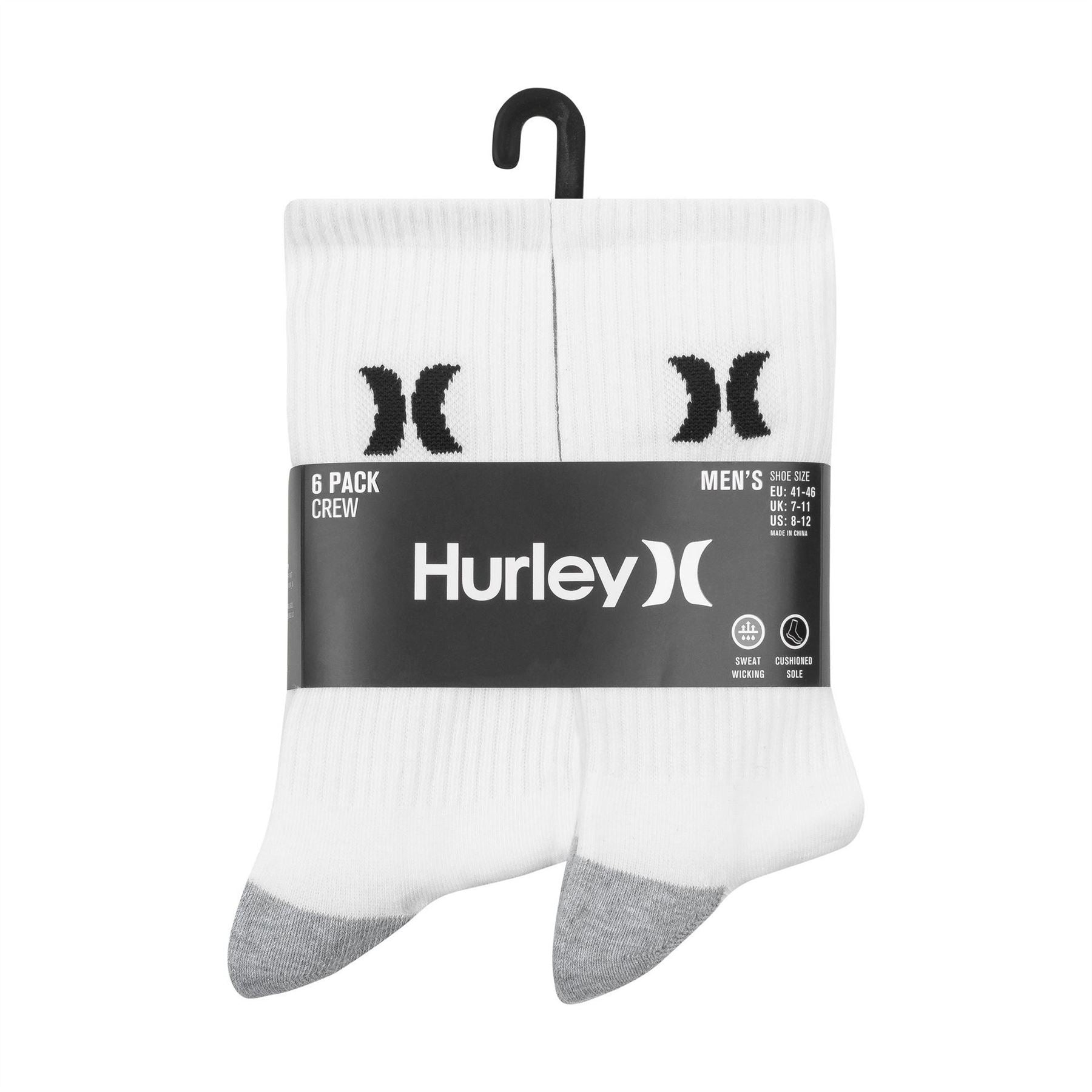Hurley 6 Pack Crew Long Socks