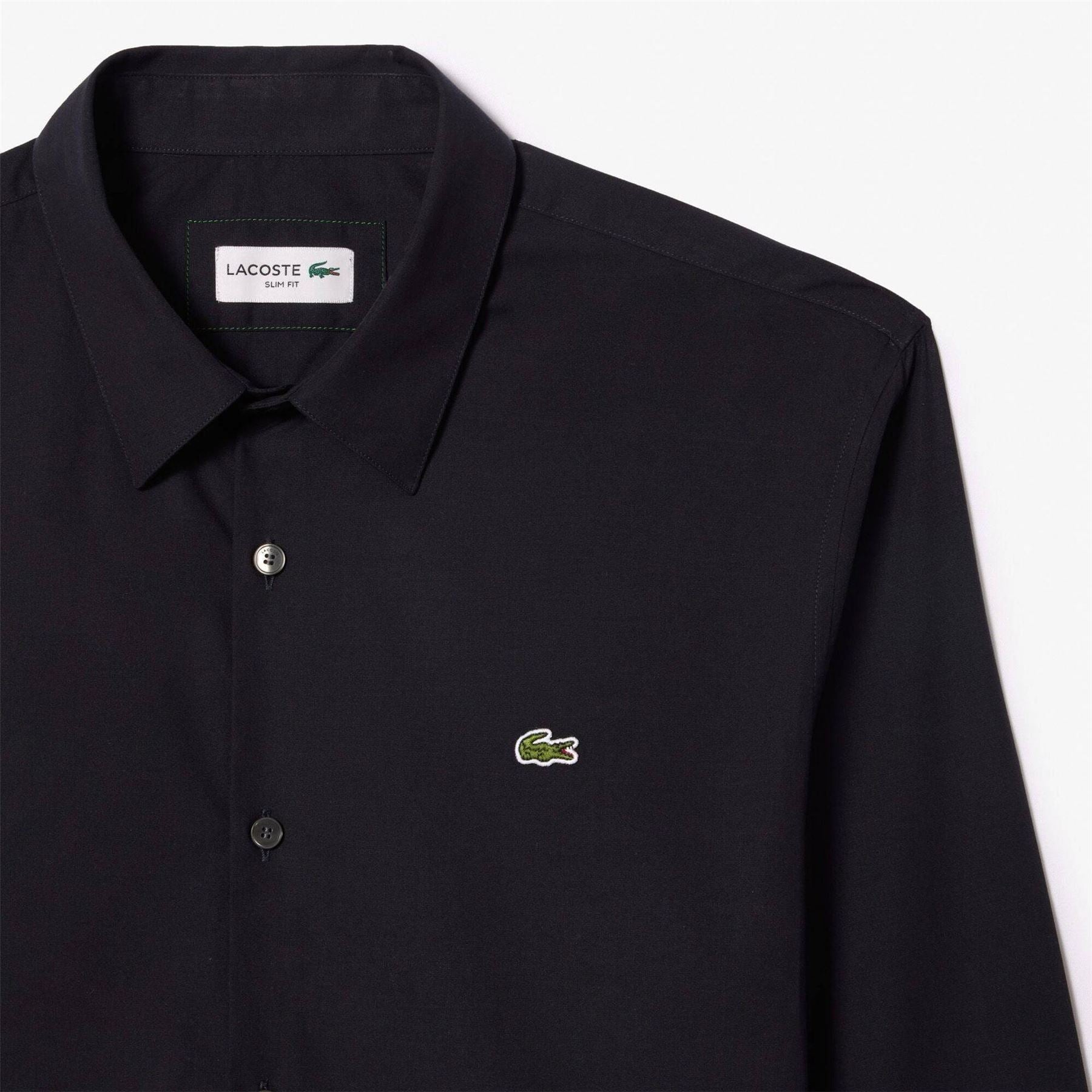 Lacoste Crocodile Print Slim Fit Long Sleeve Cuff Shirt