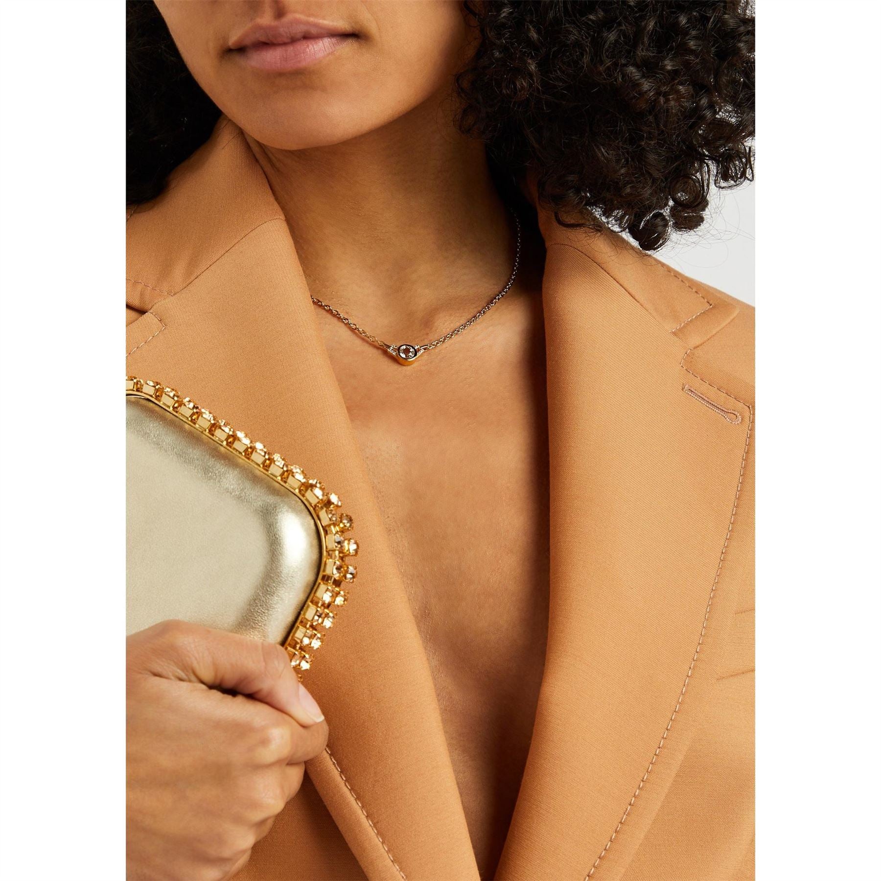 V Jewellery Round Stone Choker