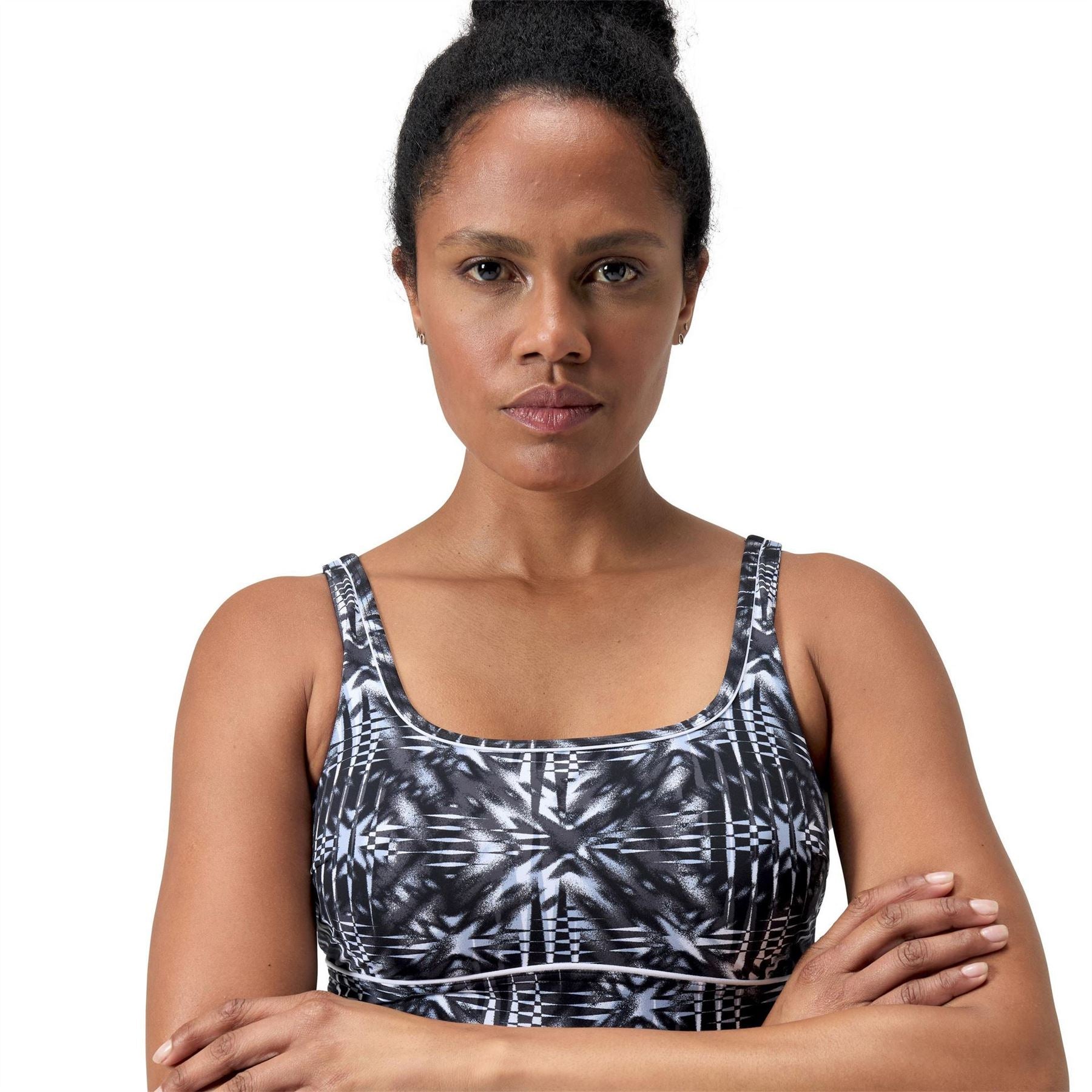 Speedo Eclipse Geometric Patterned Swimsuit