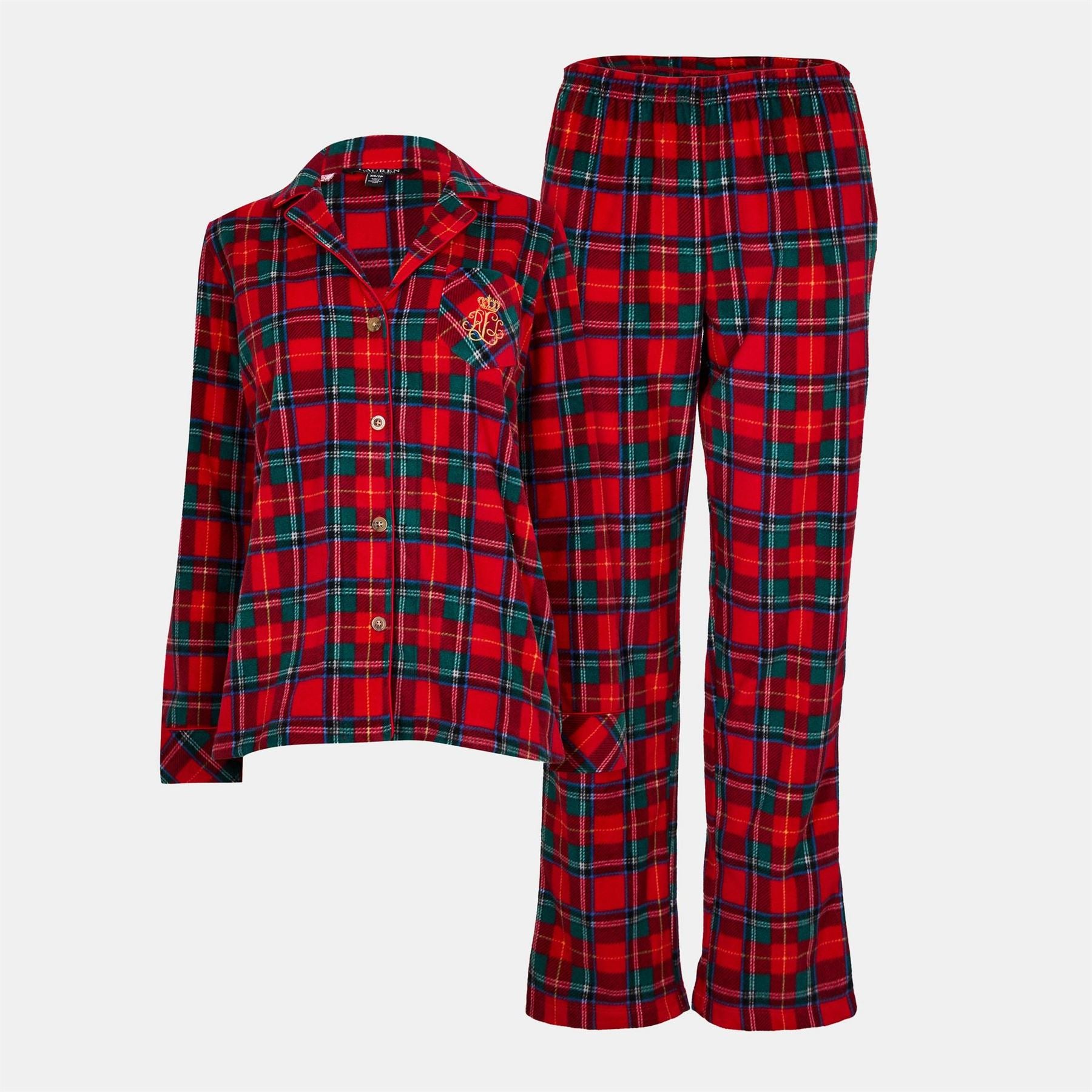 Lauren by Ralph Lauren Collared Neck Long Sleeve Pyjama Set