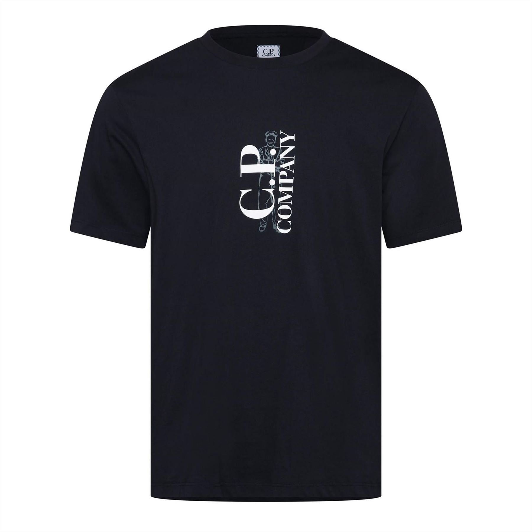 CP Company 1 Jersey Vertical Logo T-Shirt