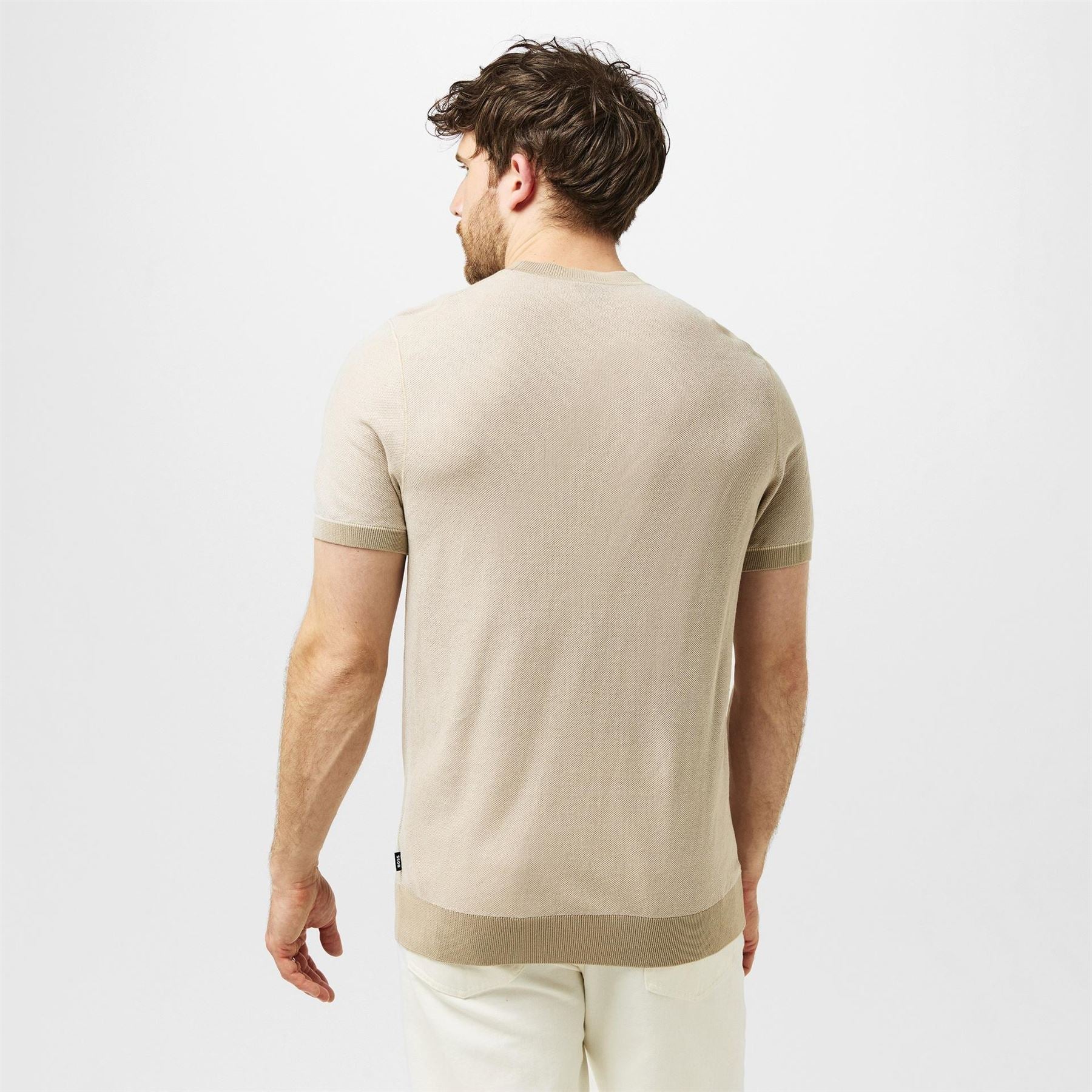 Boss Regular Fit Crew Neck Short Sleeve Sweater
