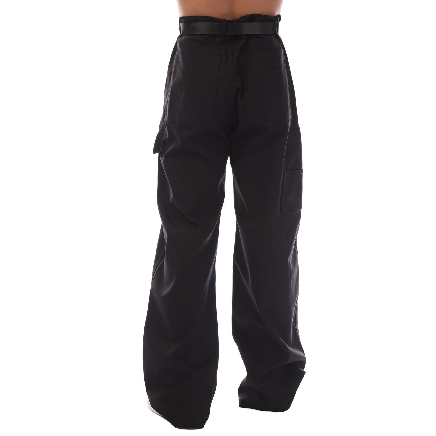 Off White Cot Over Carpenter Flared Cargo Pants