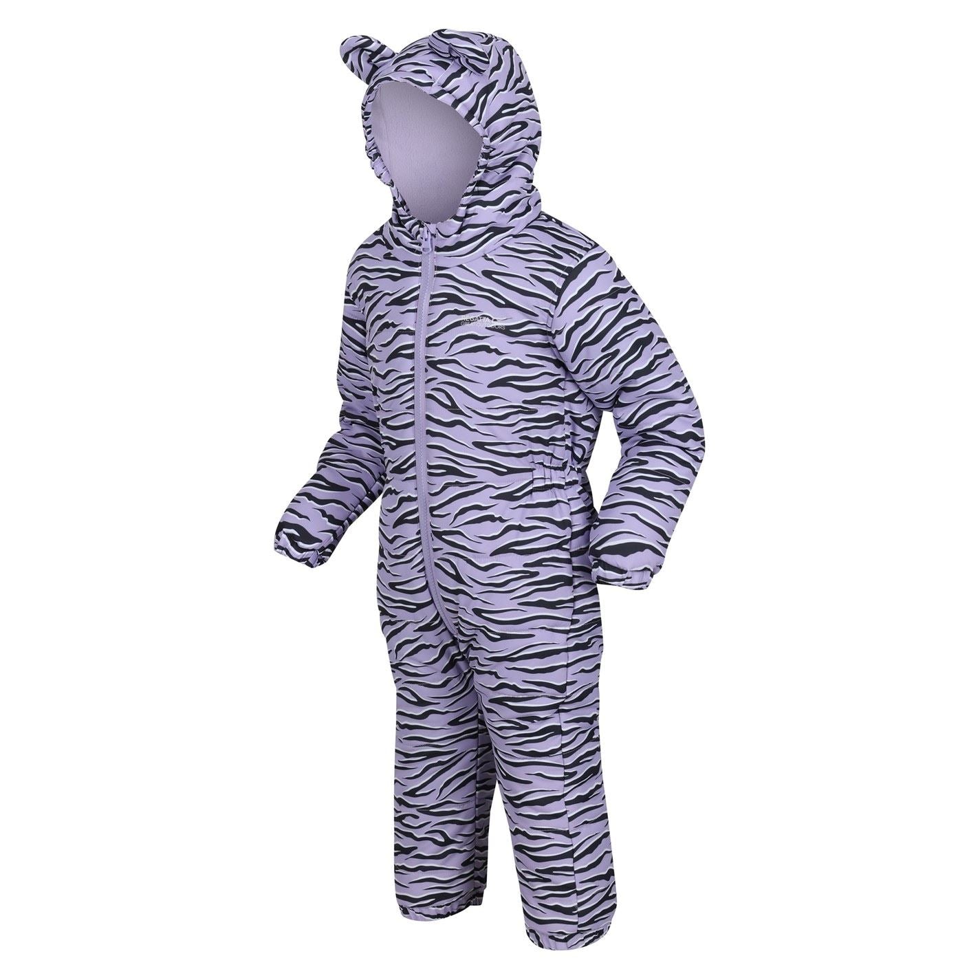 Regatta Hooded Neck Long Sleeve Tiger Patterned Snowsuit