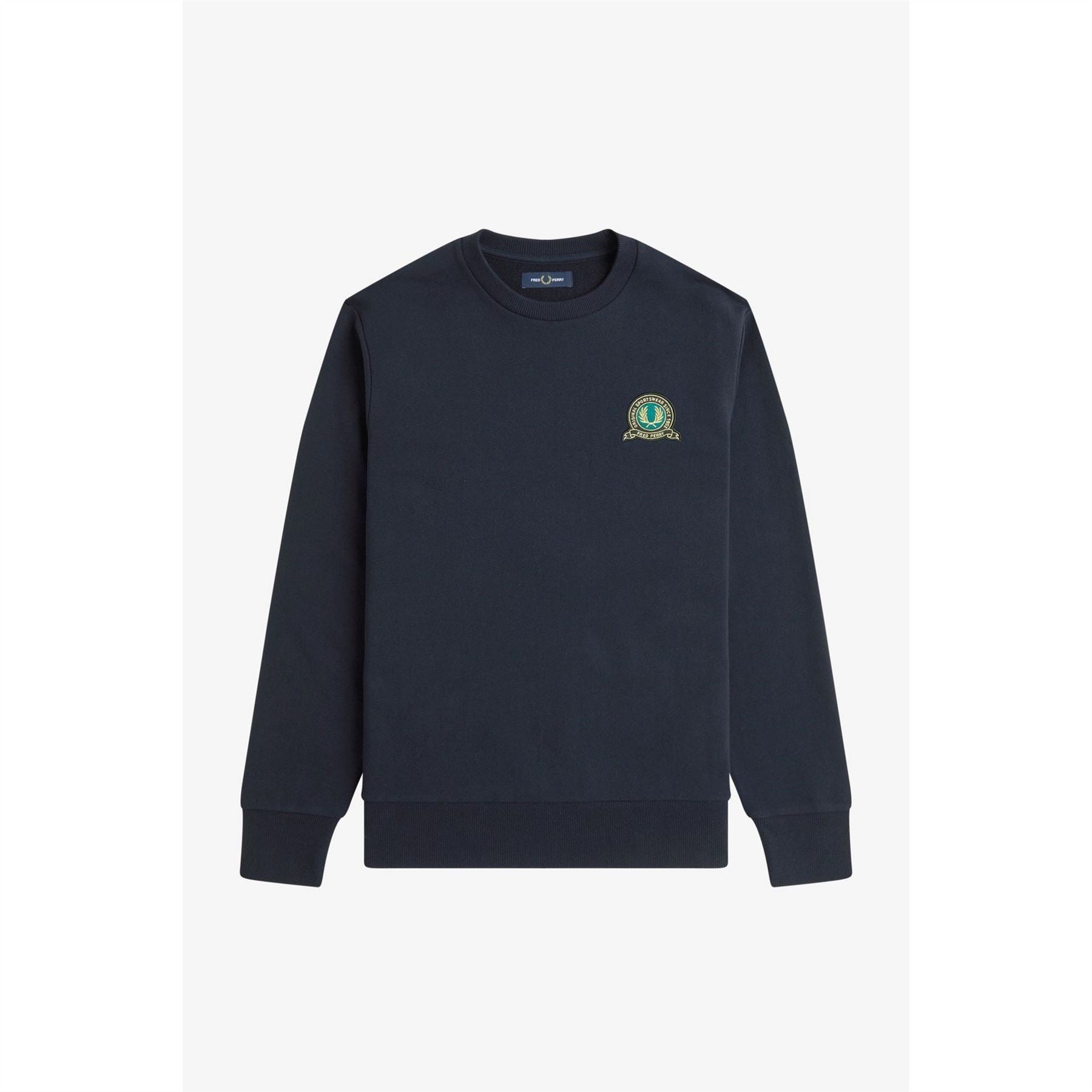 Fred Perry Badge Crew Neck Sweatshirt