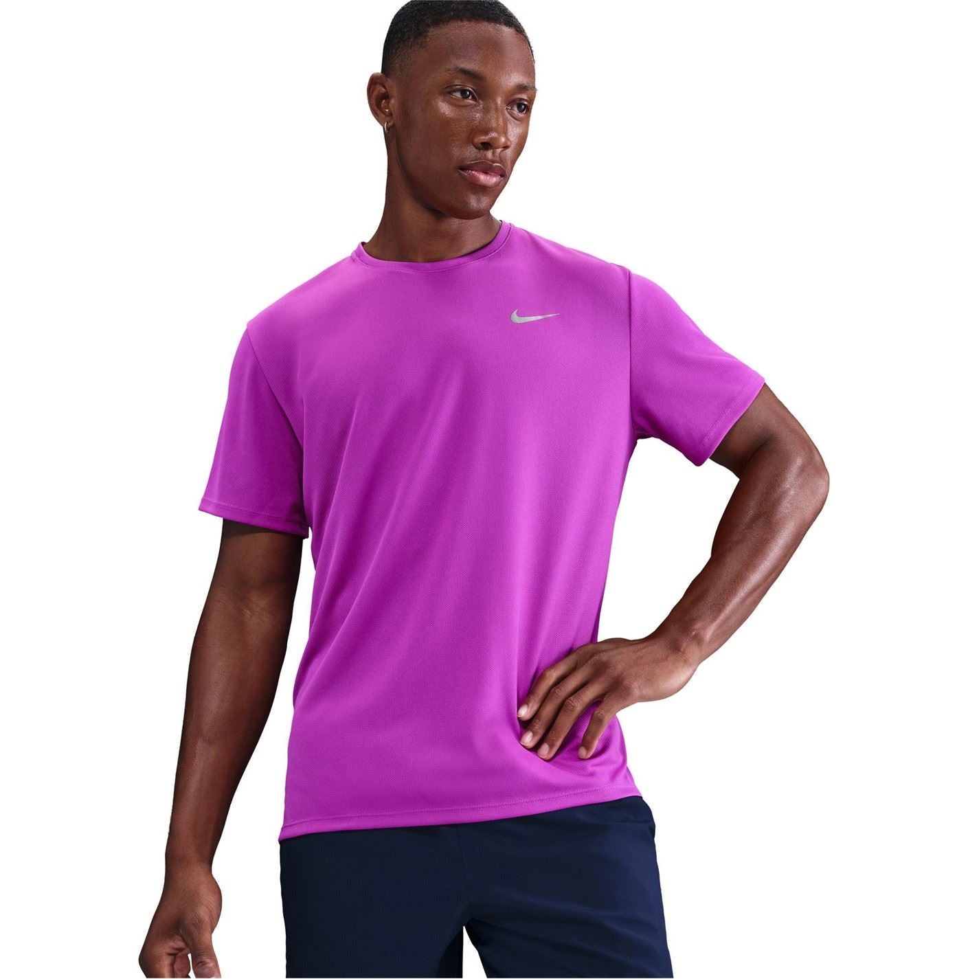 Nike Mens Drifit Miler Running Top