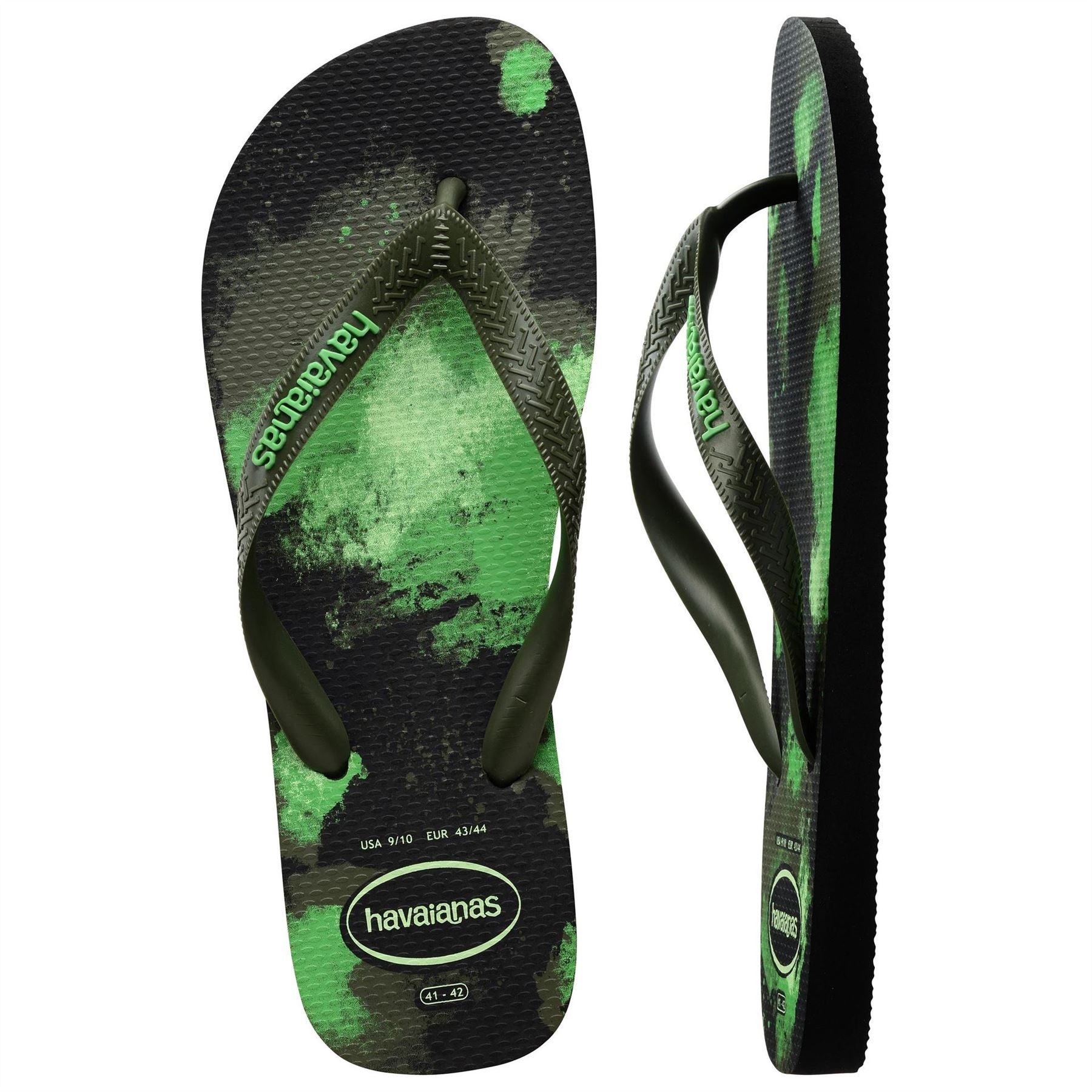 Havaianas Womens Hav. Top Camu Black Moss 37 38 Flip Flops