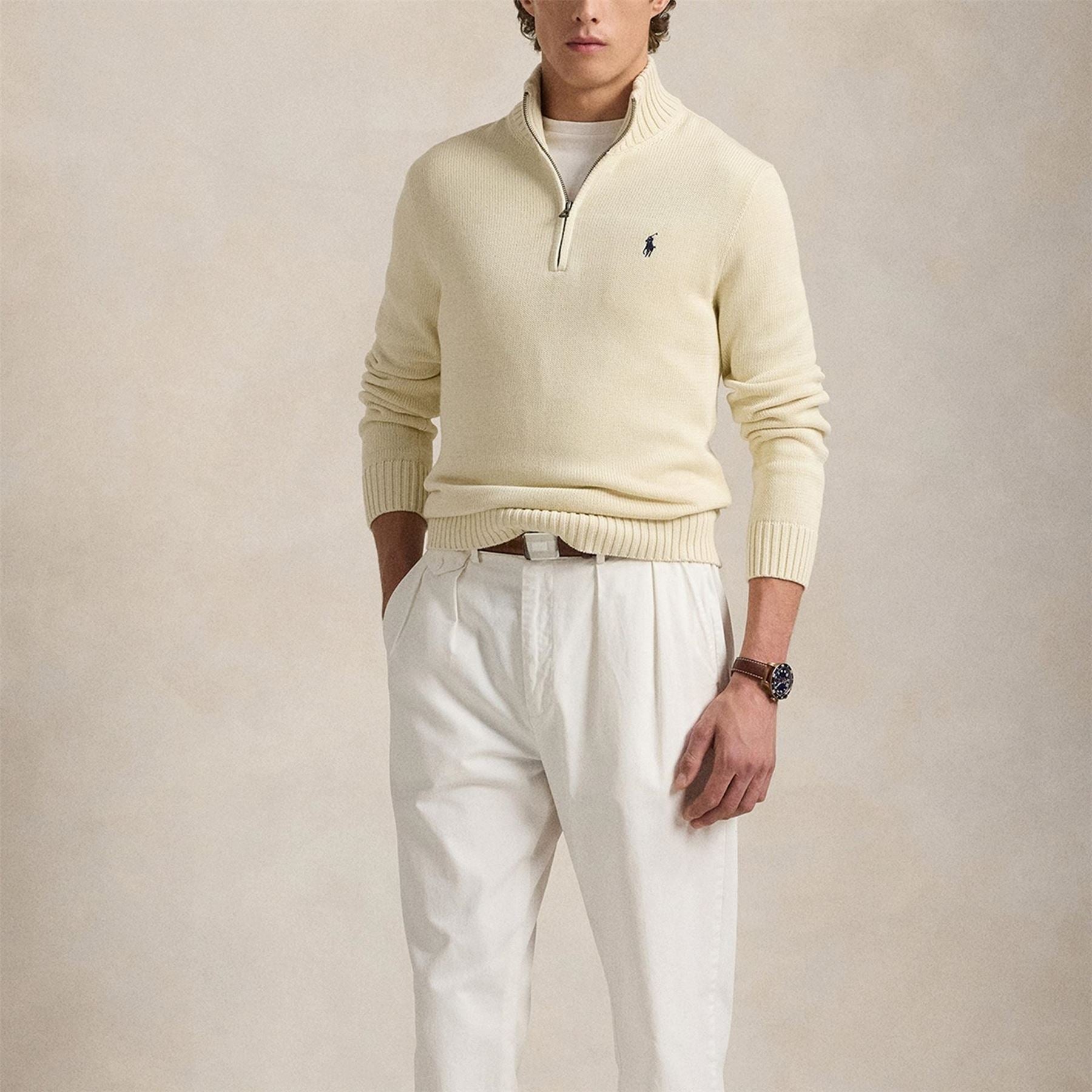 Polo Ralph Lauren Knit Cotton Quarter Zip Jumper