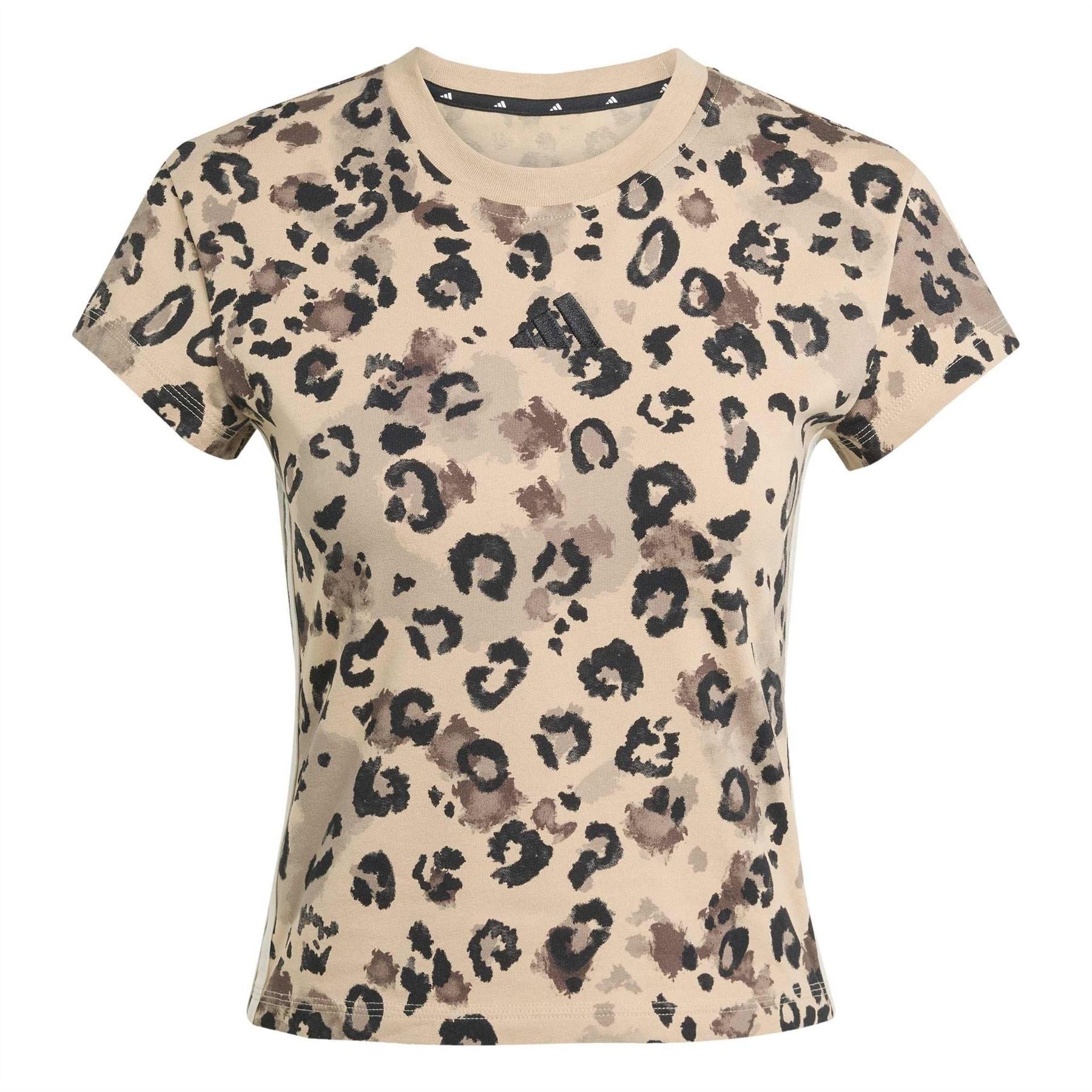 adidas All Over Print Crew Neck Short Sleeve Jersey T-Shirt