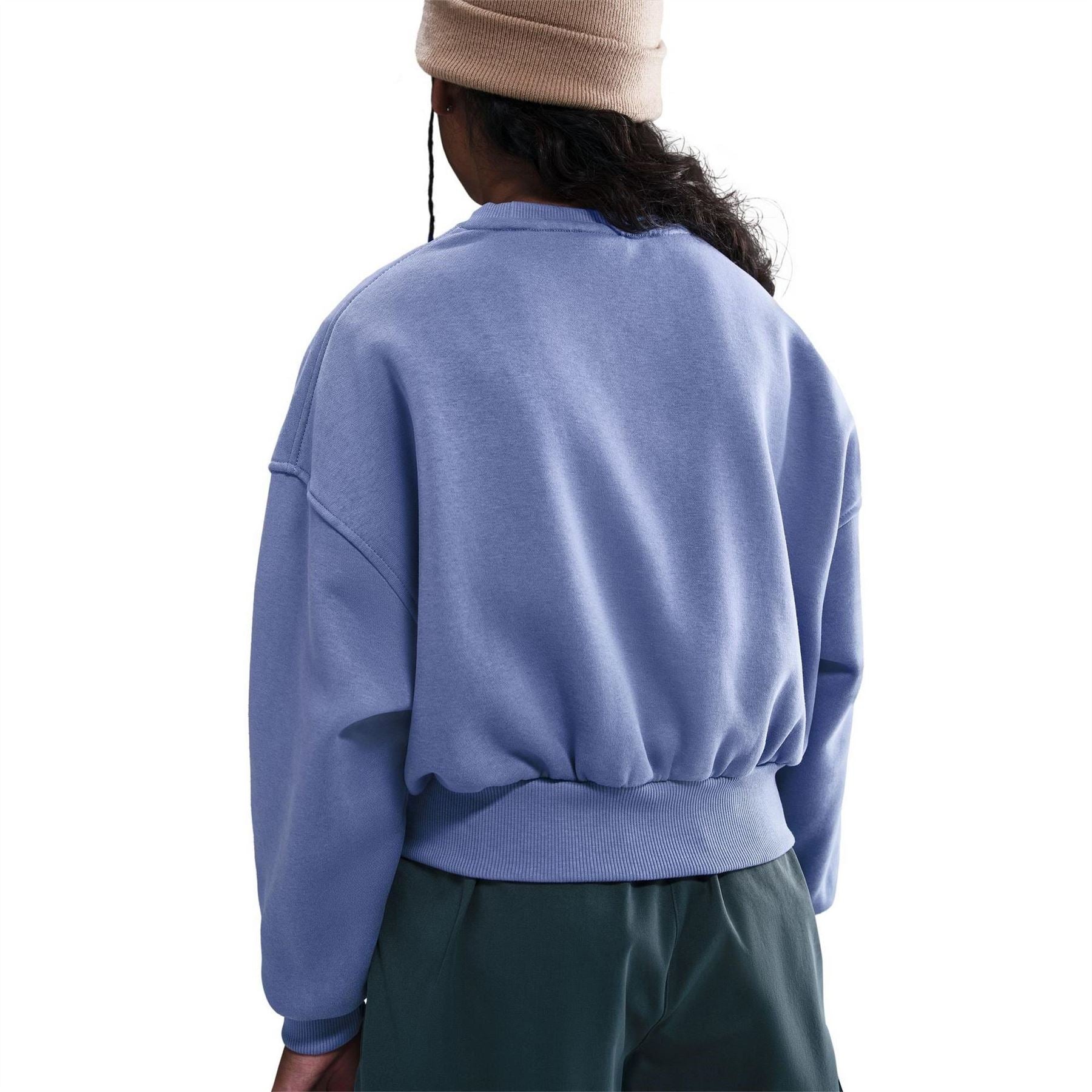 Nike Club Fleece Big Kids (girls) Boxy Crewneck Sweatshirt