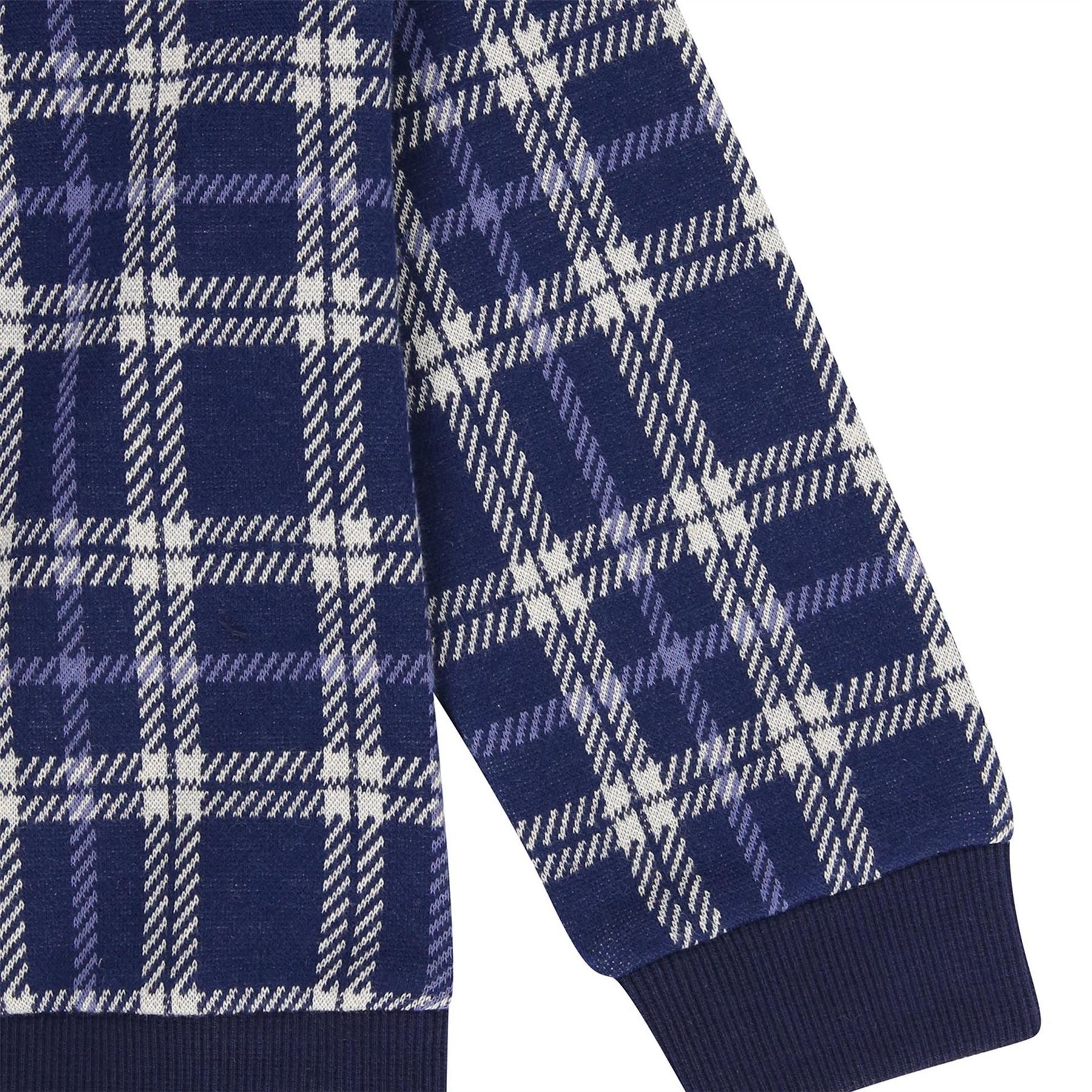 Lilly and Sid Check Pattern Hooded Sweatshirt
