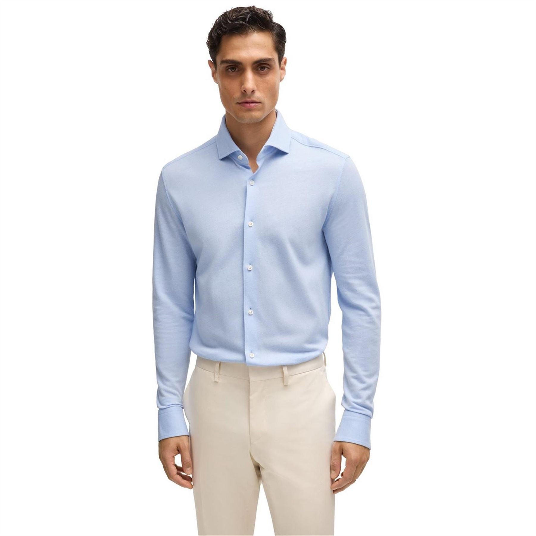 Boss Hbb Chal Spread Plain Long Sleeve Shirt