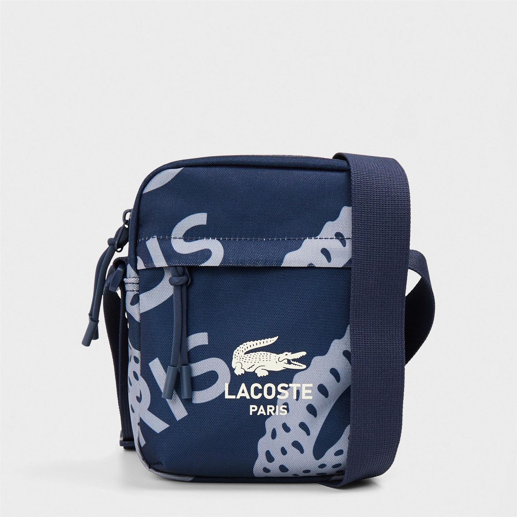 Lacoste Vertical Croc Print Cross Body Bag