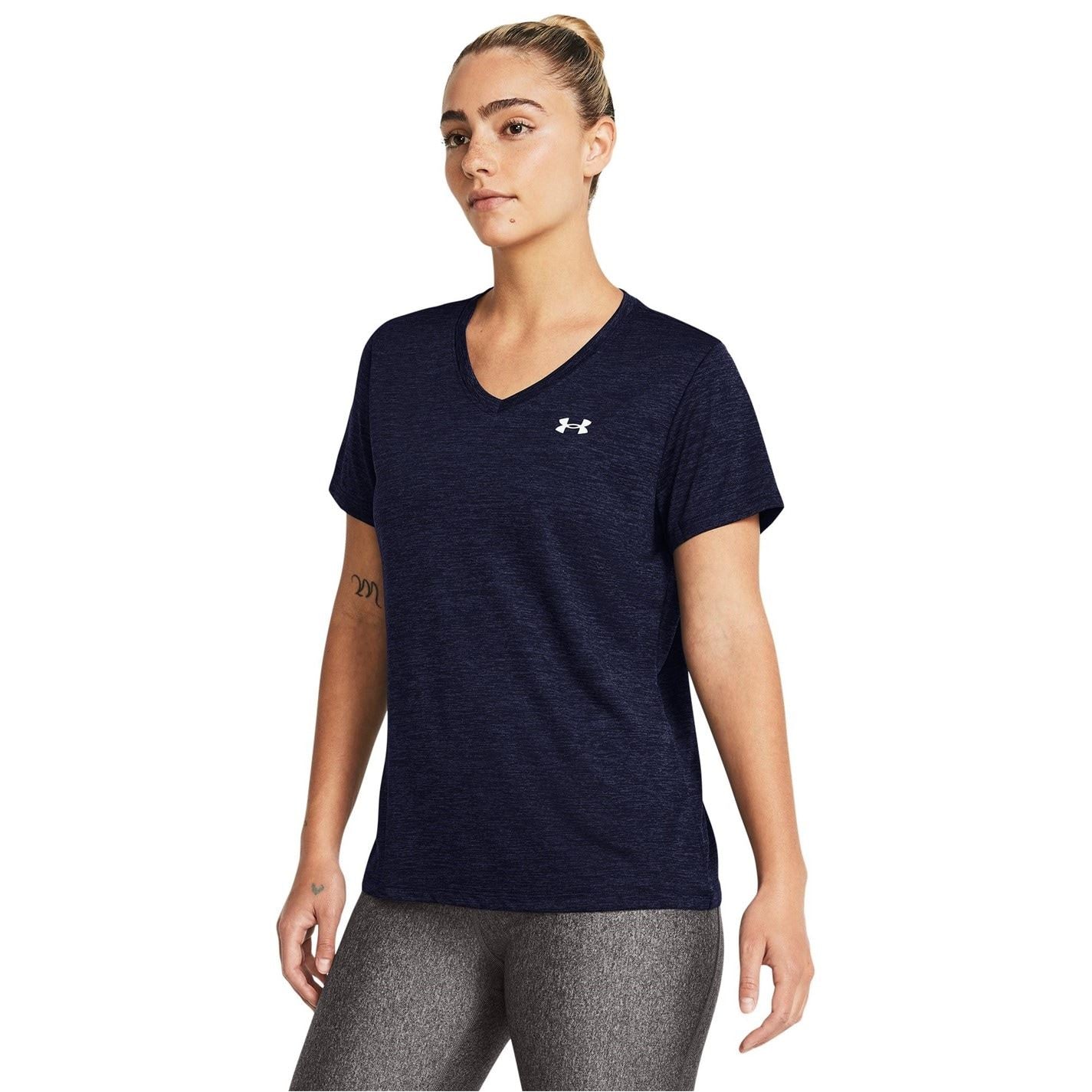 Under Armour Womens Armour Tech™ Twist V Neck Short Sleeve