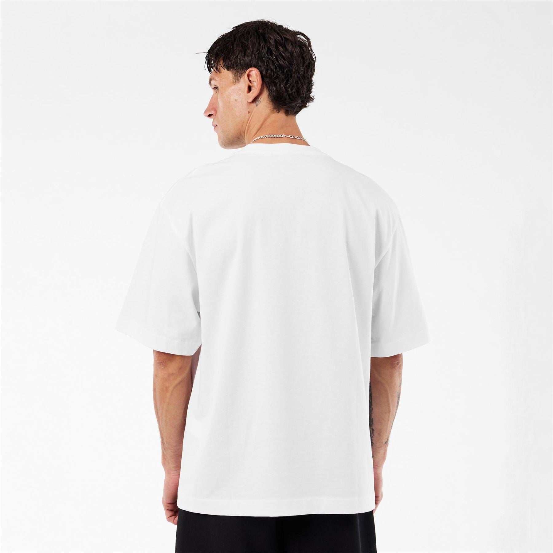 Off White Flower Crew Neck Short Sleeve T-Shirt