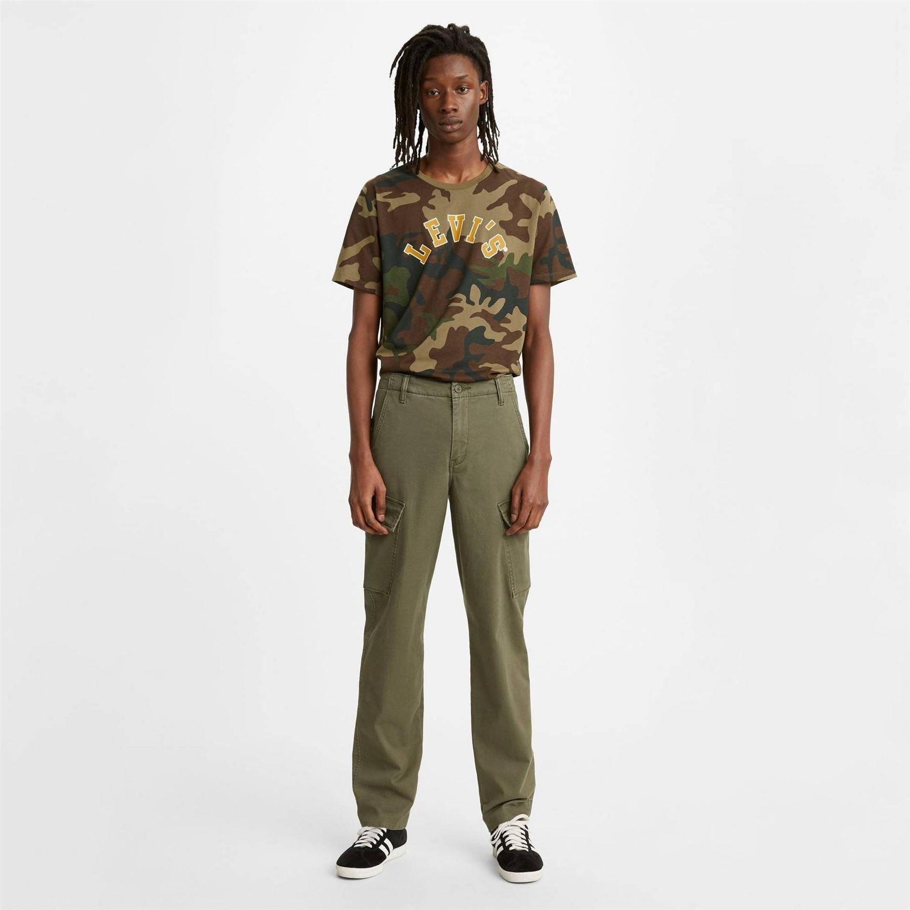Levis Tapered Olive Night Cargo Trousers