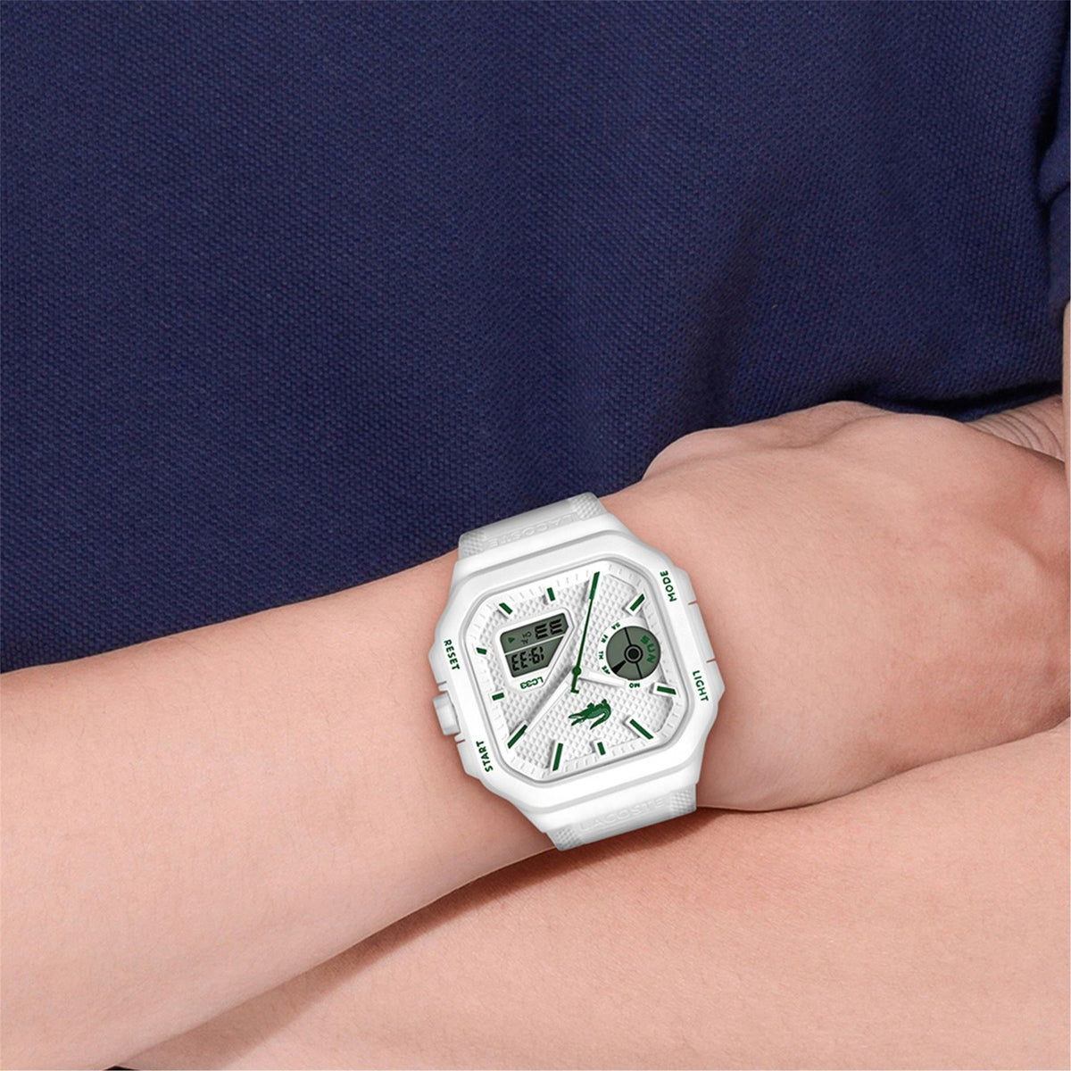 Lacoste Mens Lc33 Silicone Analog Digital Watch