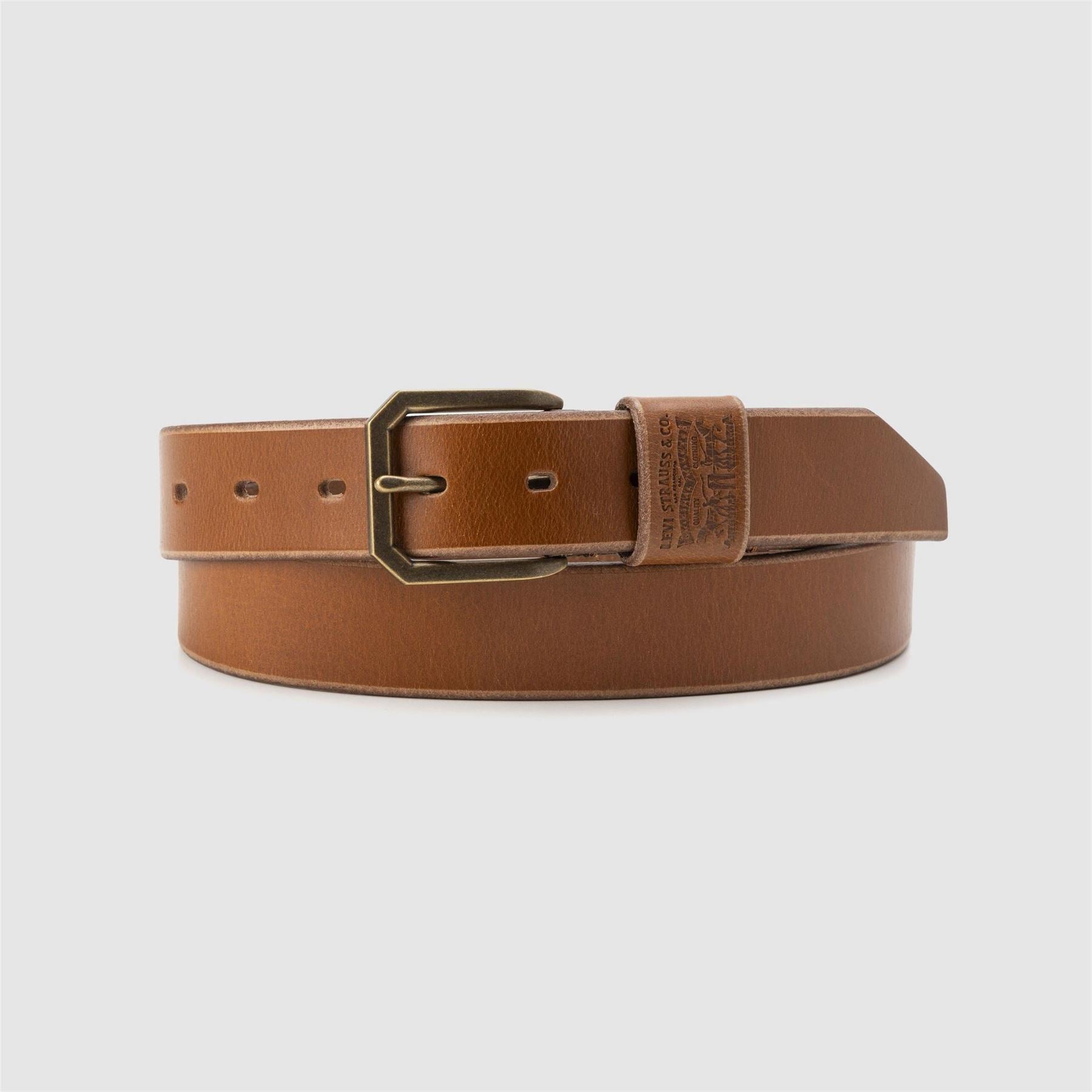 Levis Wide Loop Two Horse Belt Tobac
