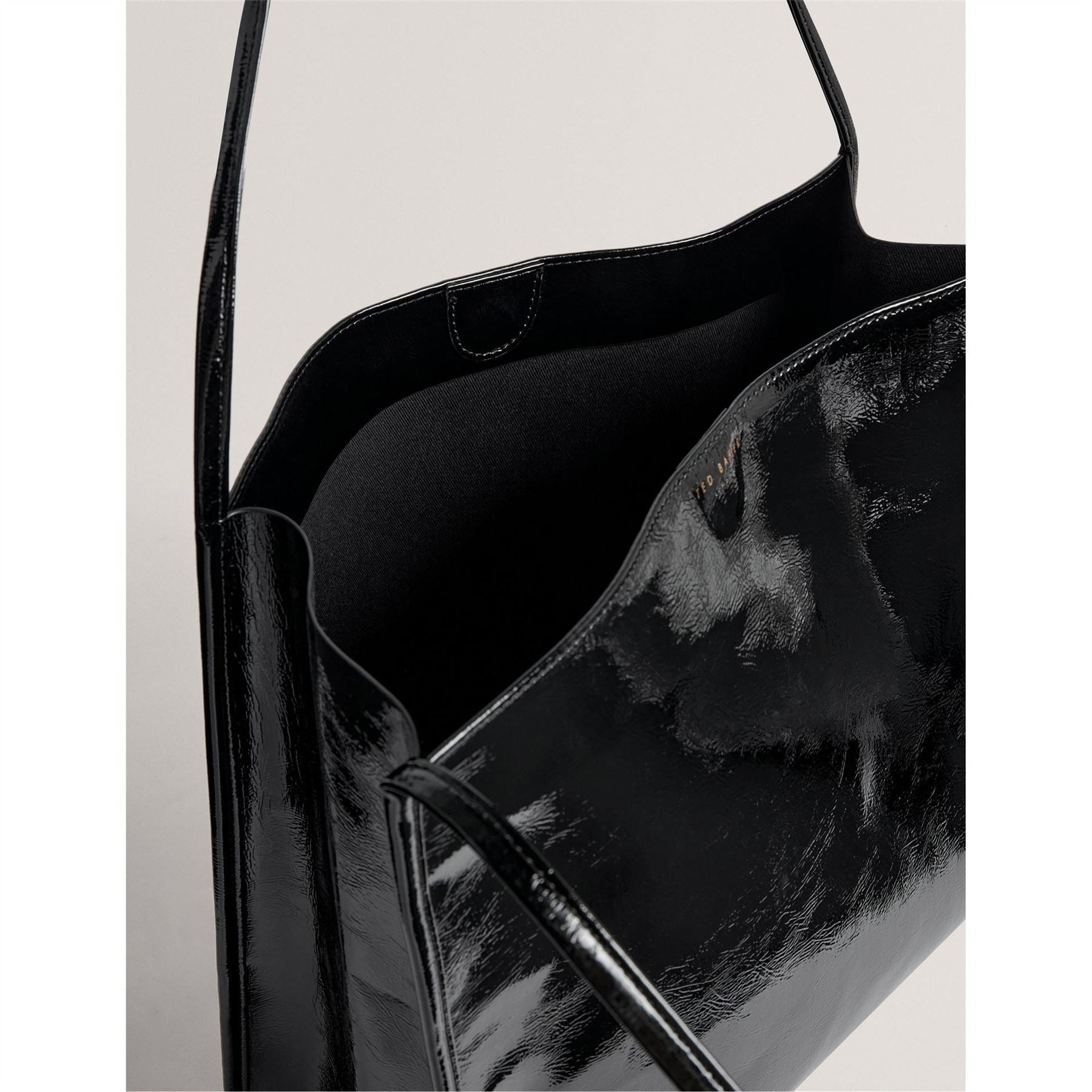 Ted Baker Solid Patterned Rectangle Shape Tote with Logo