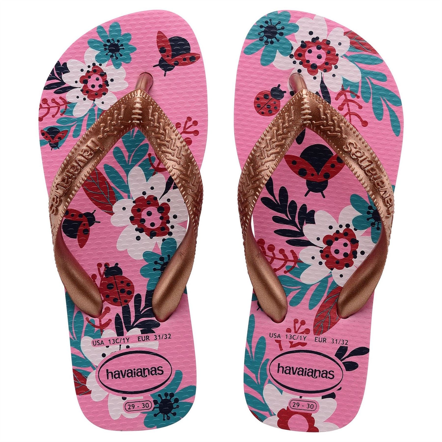 Havaianas Kids Flores Beige Flip Flops