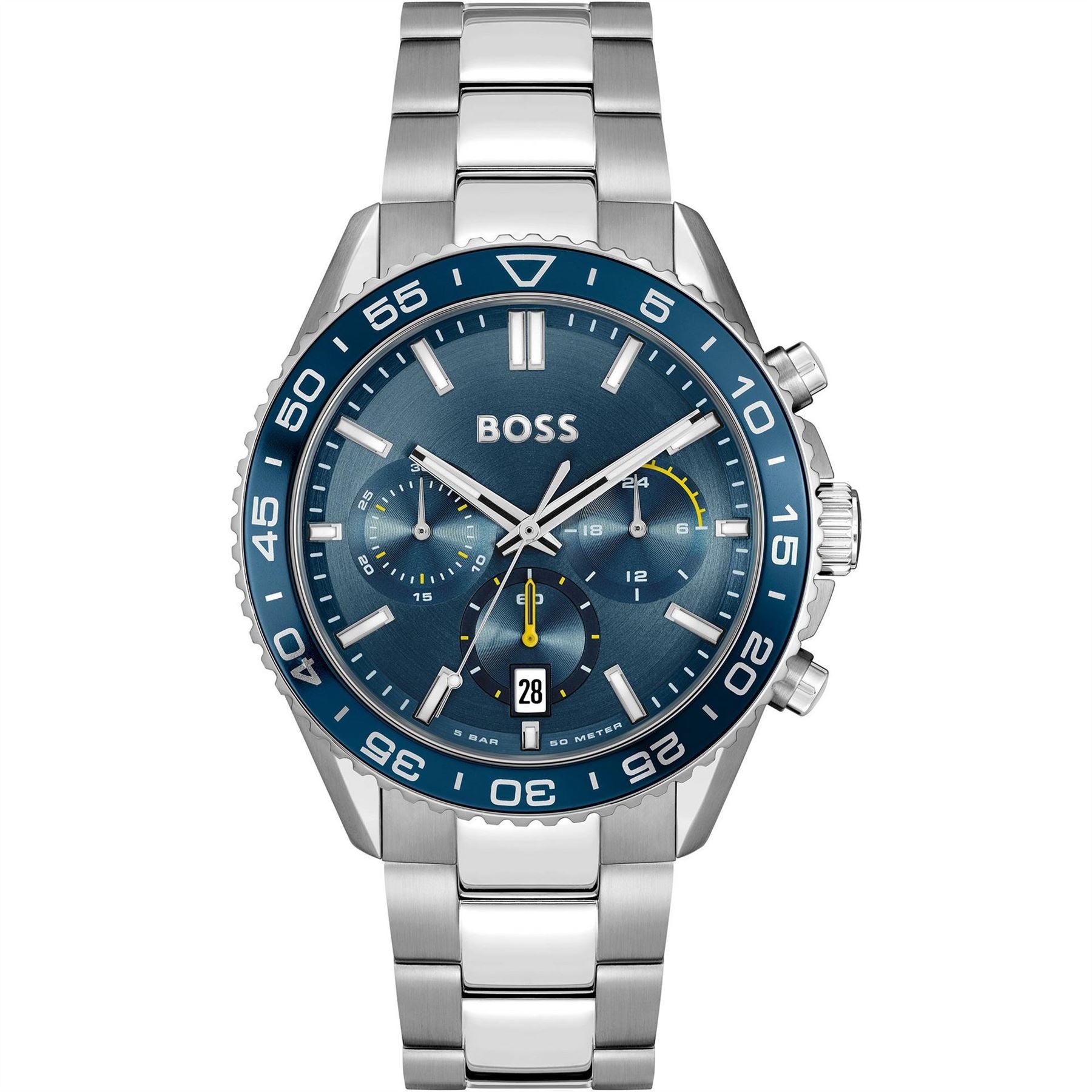 Boss Runner Chronograph Stainless Steel Water Resistant Analogue Quartz Watch