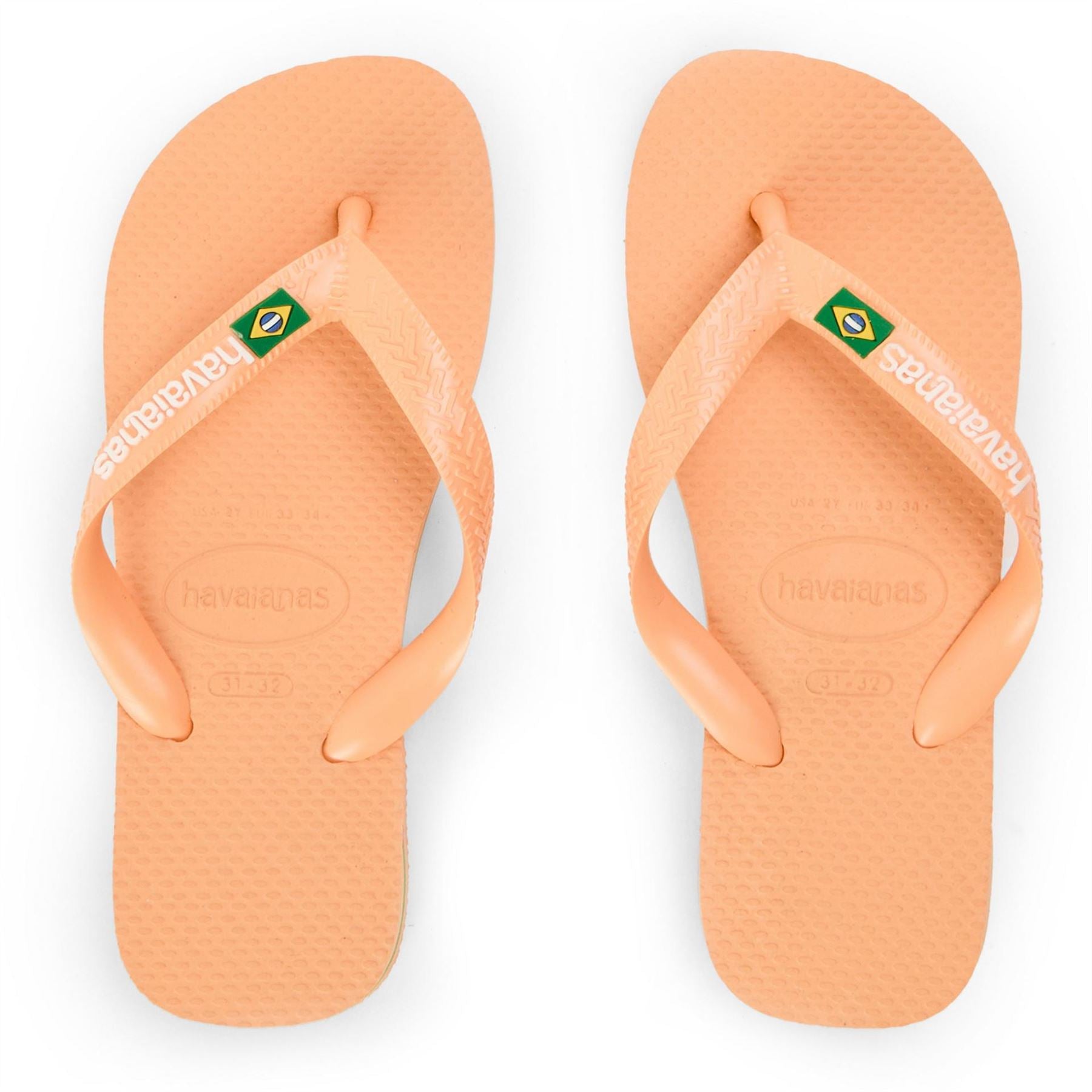 Havaianas Brasil Logo Rose Gum Flip Flops