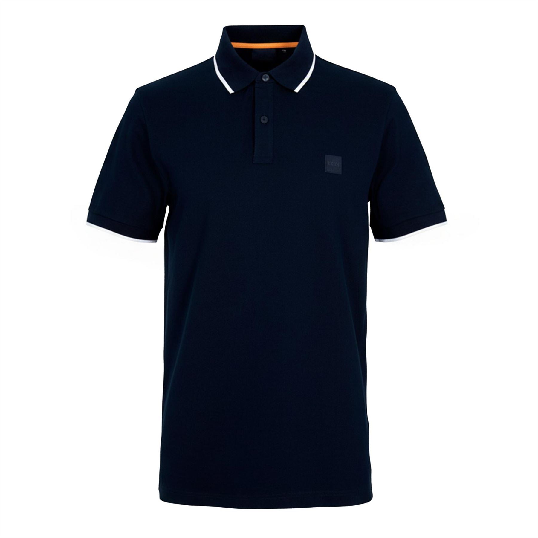 Boss Orange Pique Short Sleeve Polo Shirt With Logo Detail