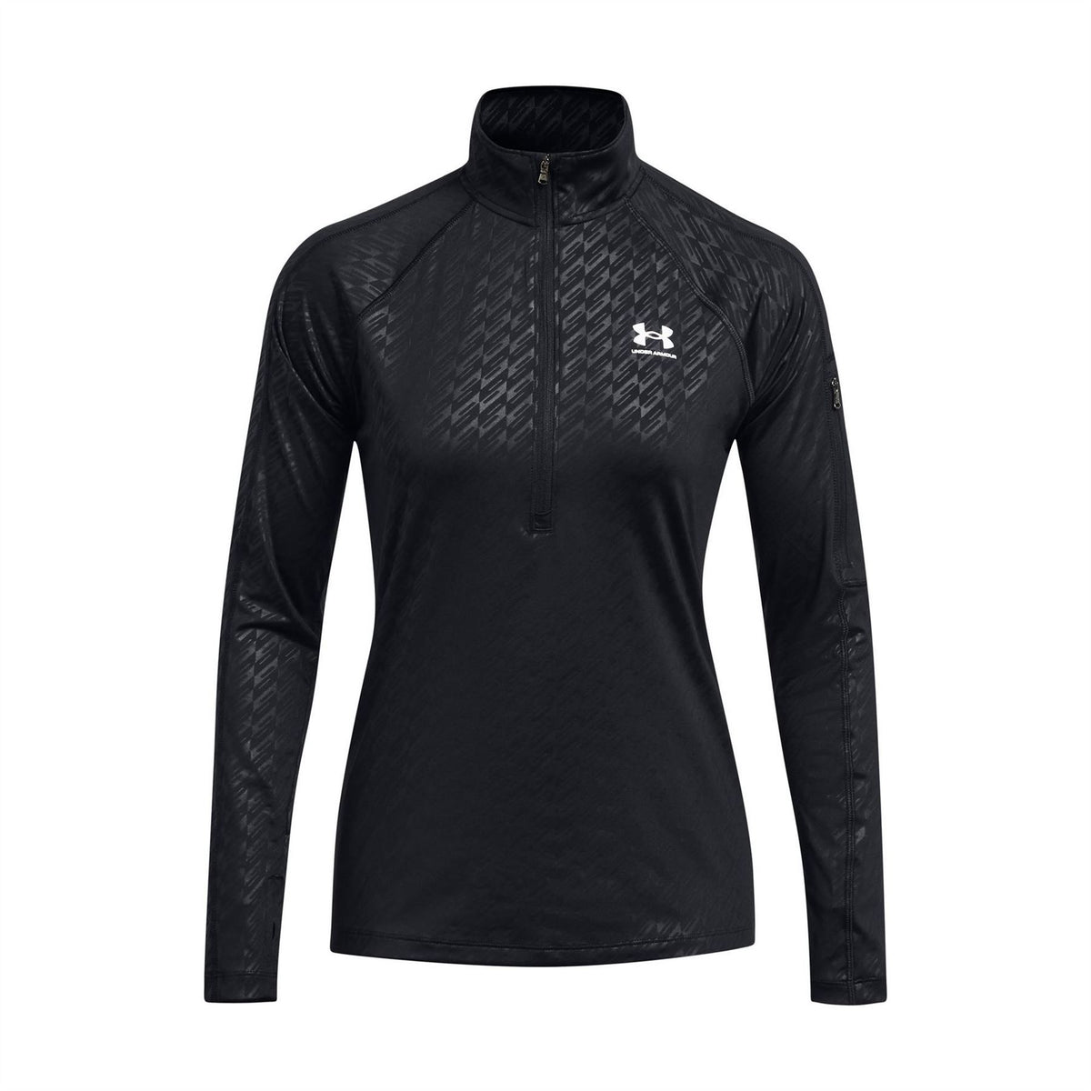 Under Armour Emboss 1 2 Zip Slim Fit Performance Tracksuit Top