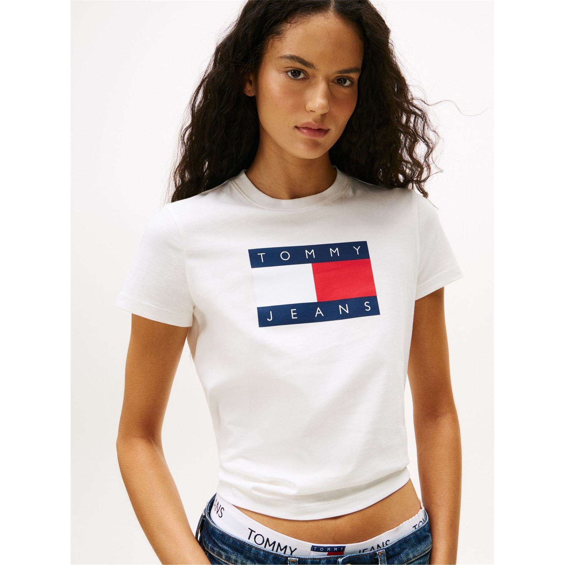Tommy Jeans Badge Rib Crew Neck Regular Fit T-Shirt
