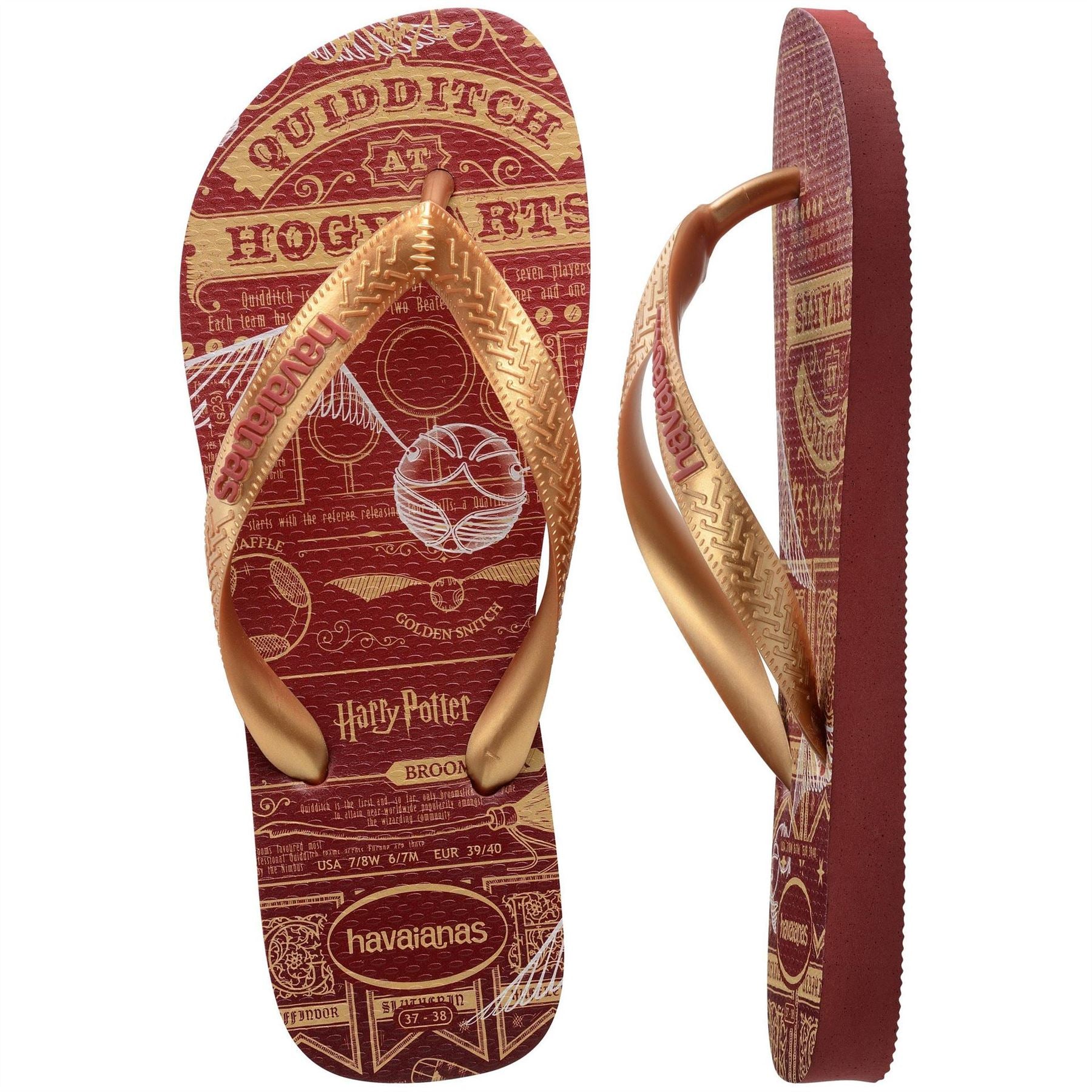 Havaianas Hogwarts Graphic Print Thong Toe Flip Flops