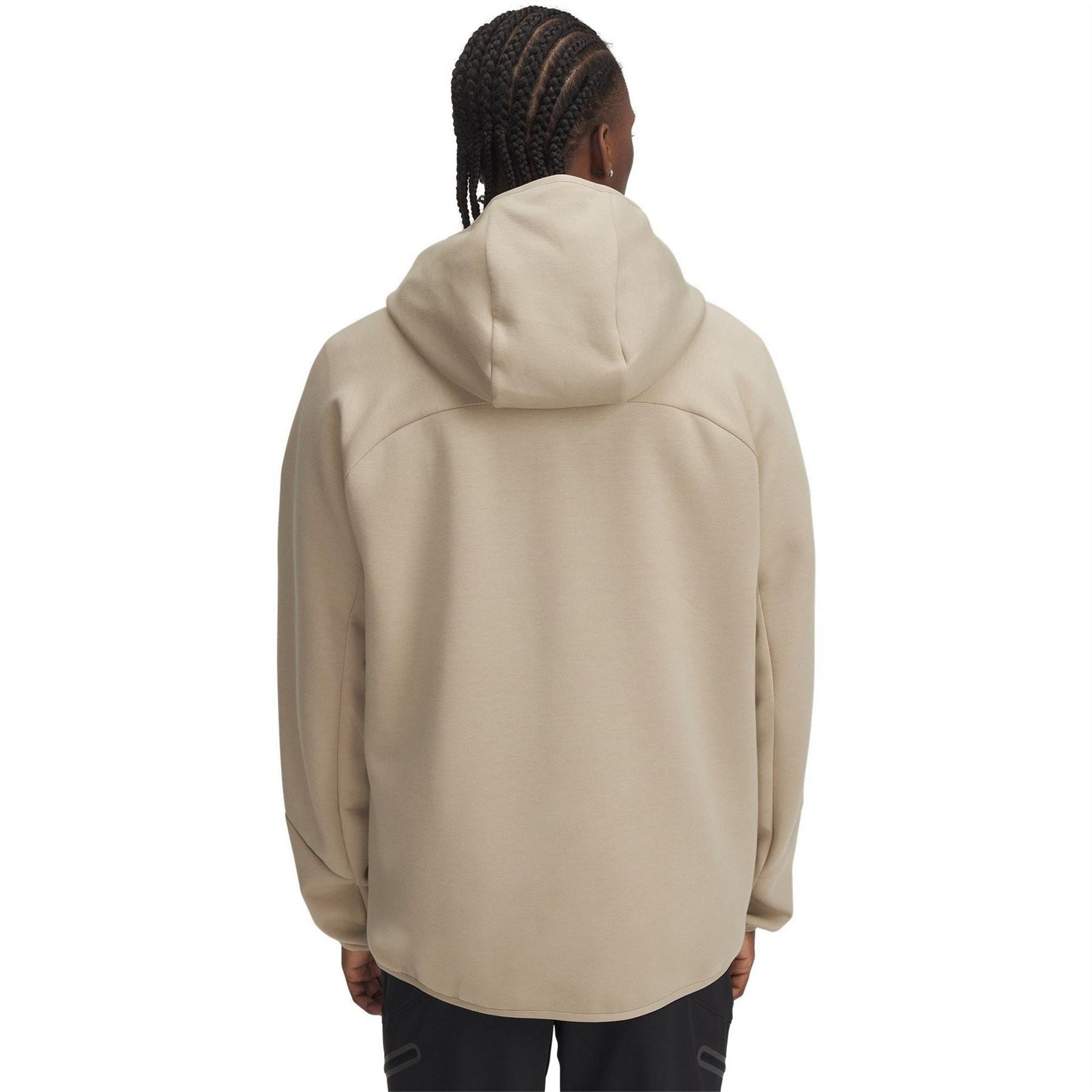 Under Armour Solid Patterned Hooded Ribbed Cuff Softshell Jacket