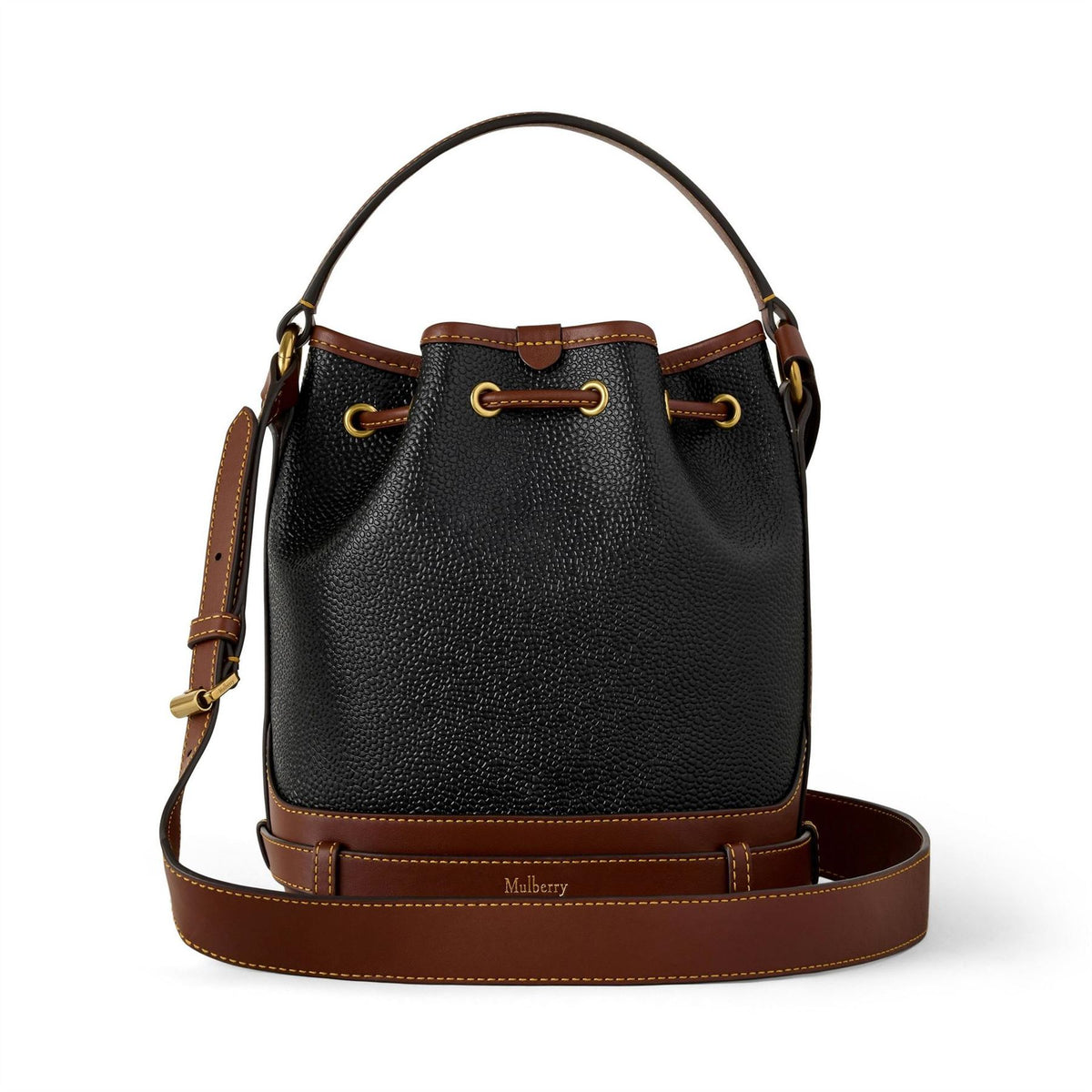 Mulberry Scotchgrain Small Leather Bucket Bag
