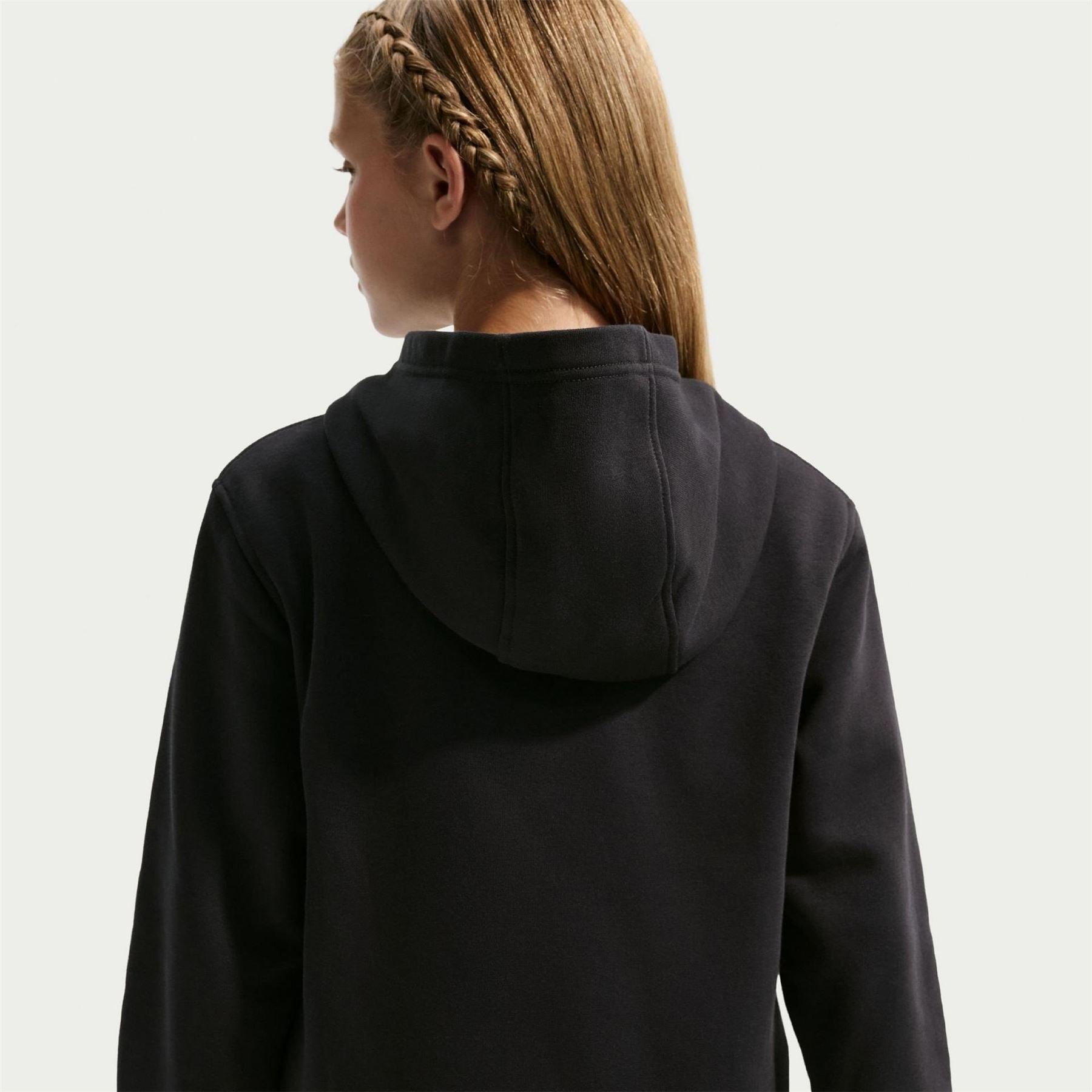 Nike Wordmark Hooded Neck Long Sleeve Kangaroo Pocket Sweatshirt