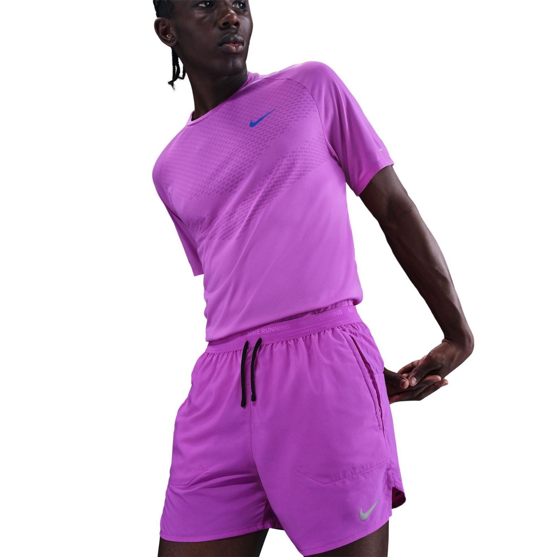 Nike Mens Stride Dri Fit 5 Brief Lined Running Shorts