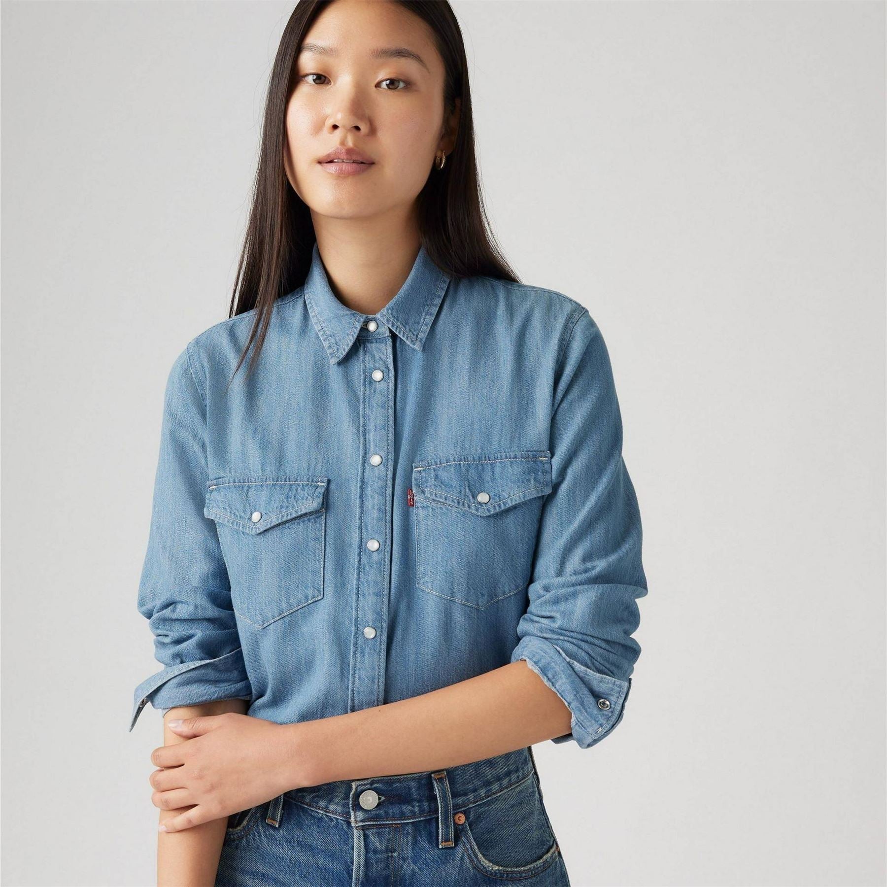 Levis Iconic Western Long Sleeve Denim Shirt