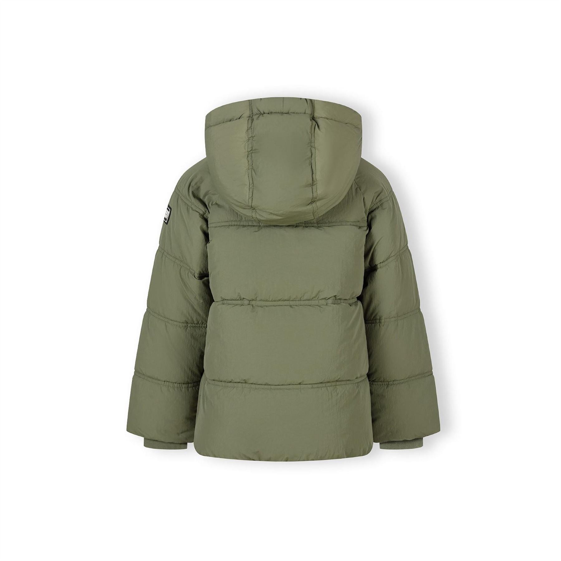 Minoti Boys Quilted Jacket With Hood And Zip Pockets Khaki