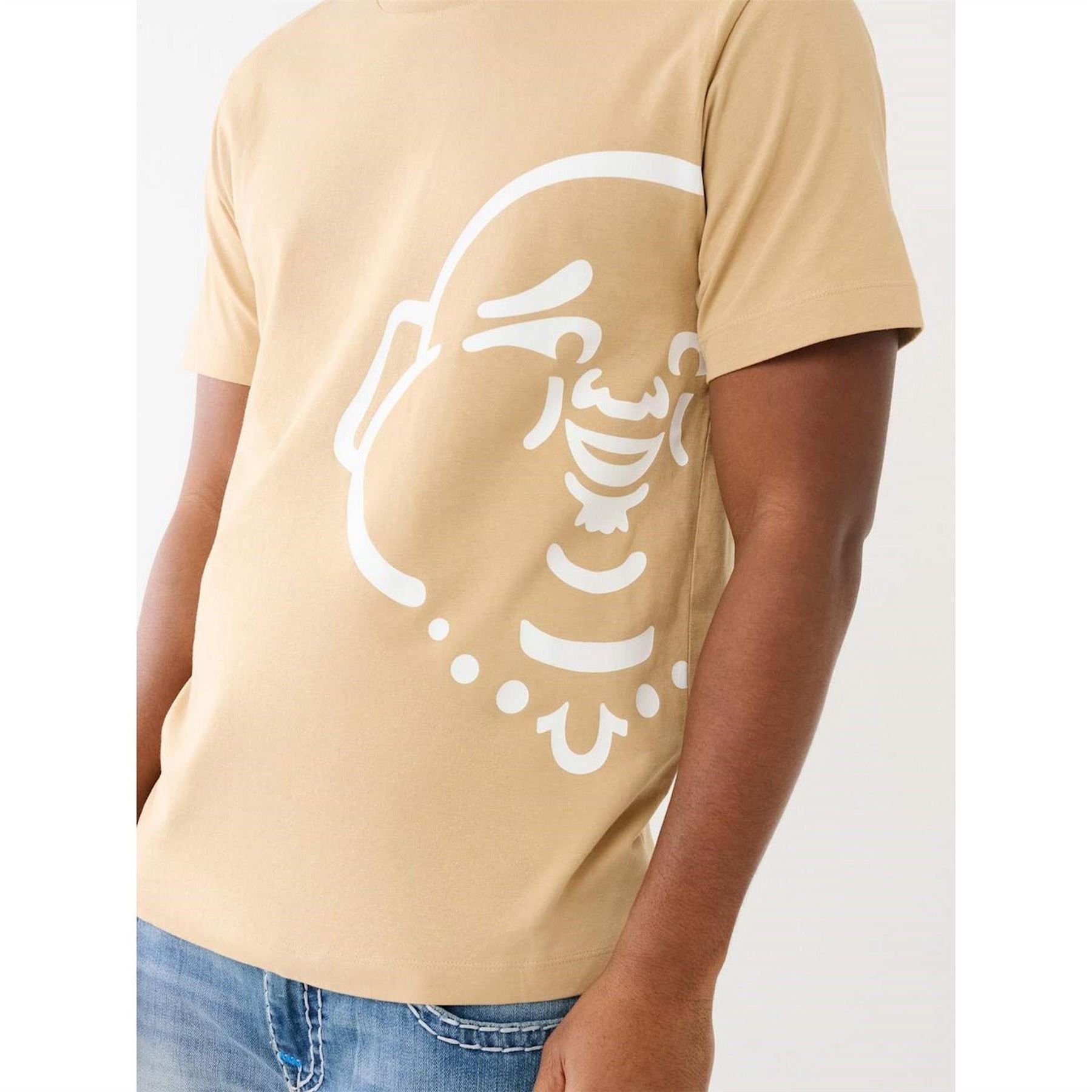 True Religion Buddha Print Regular Fit Crew Neck T-Shirt