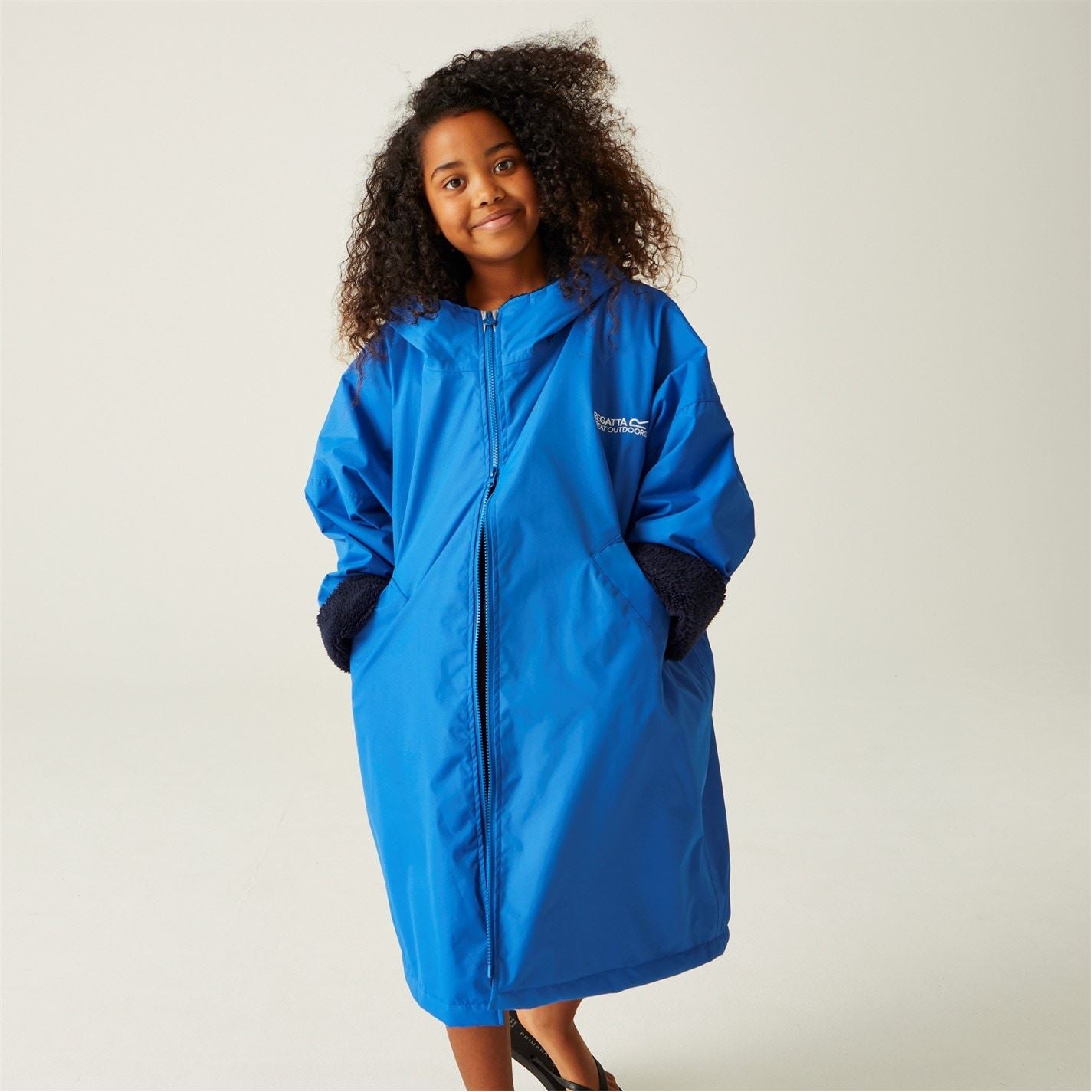 Regatta Kids Fleece Lined Oversized Fit Waterproof Robe