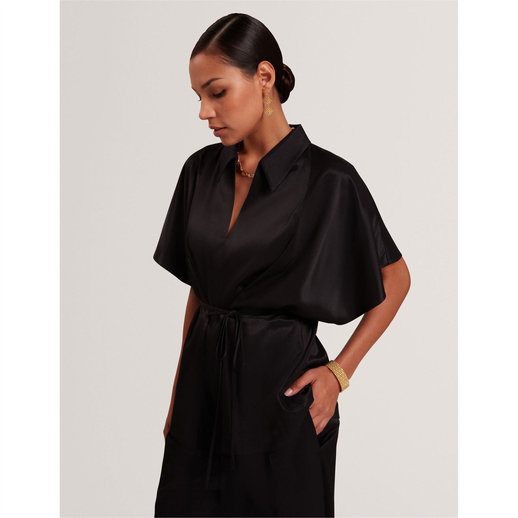 Ted Baker Collared Neck Short Sleeve Tunic Shirt