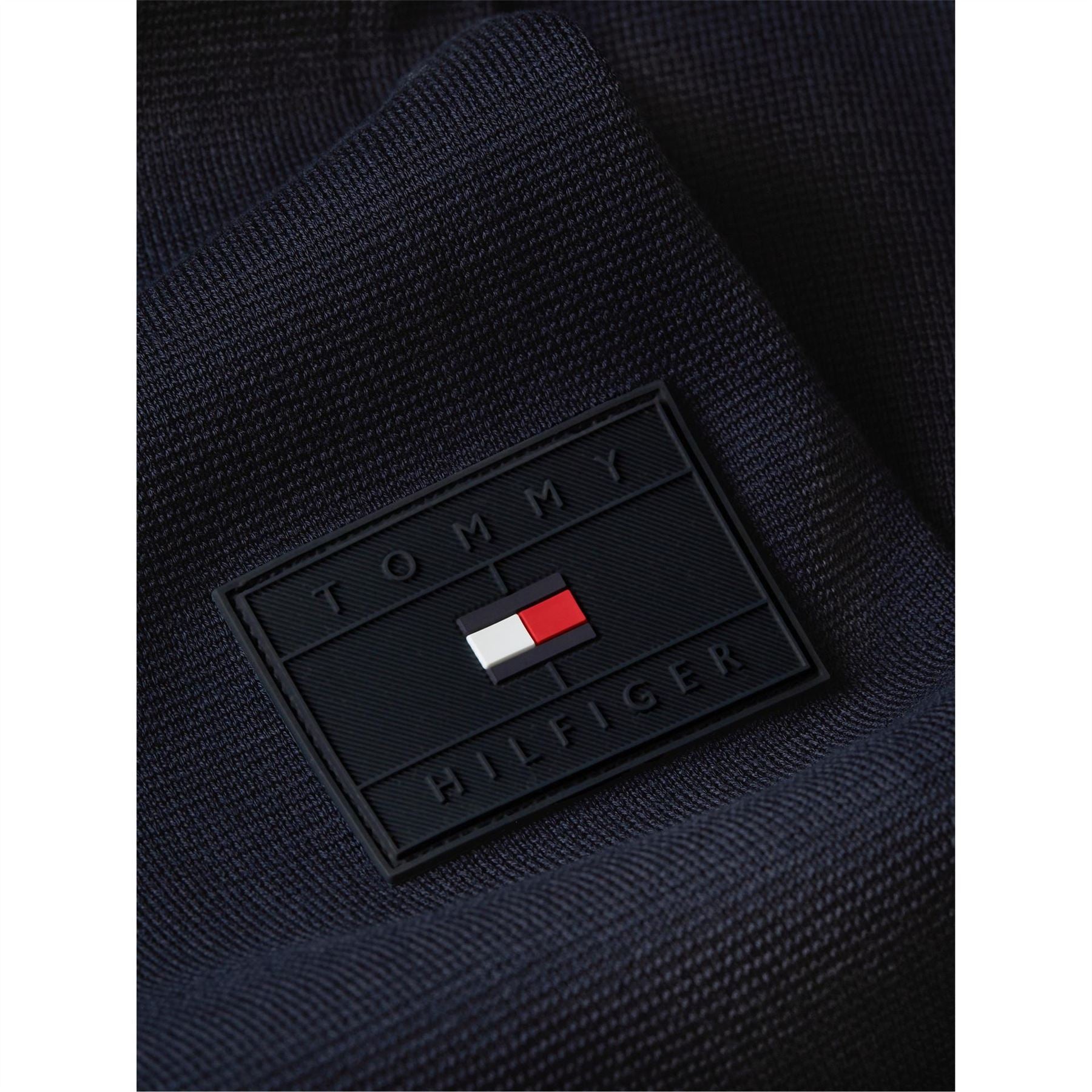 Tommy Hilfiger Mixed Media Zip Neck Long Sleeve Sweatshirt