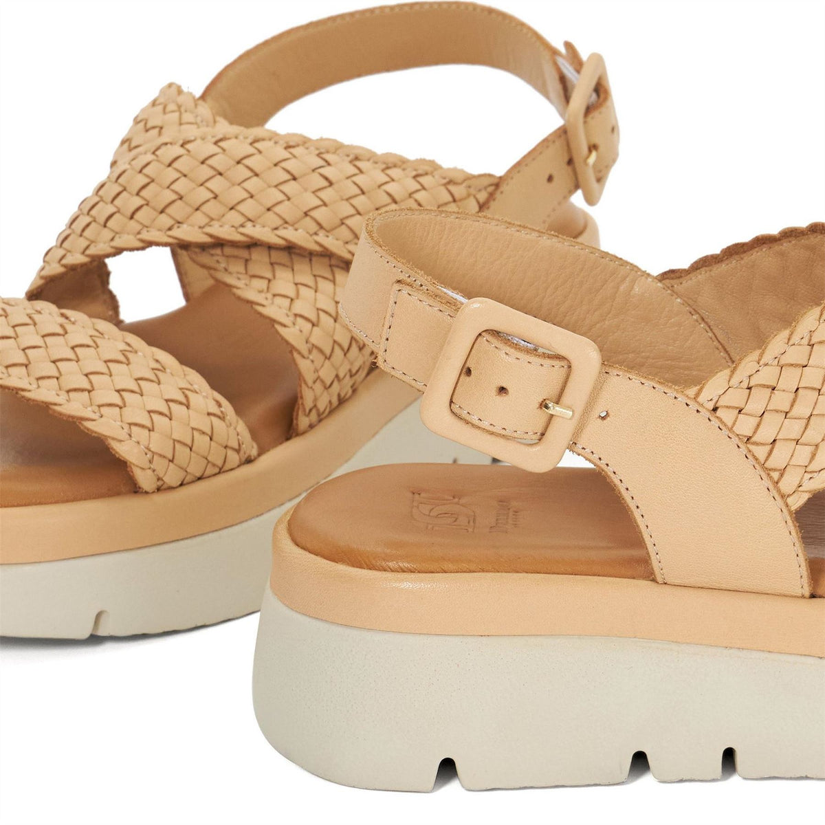Dune London Lorro Open Toe Leather Flat Sandals