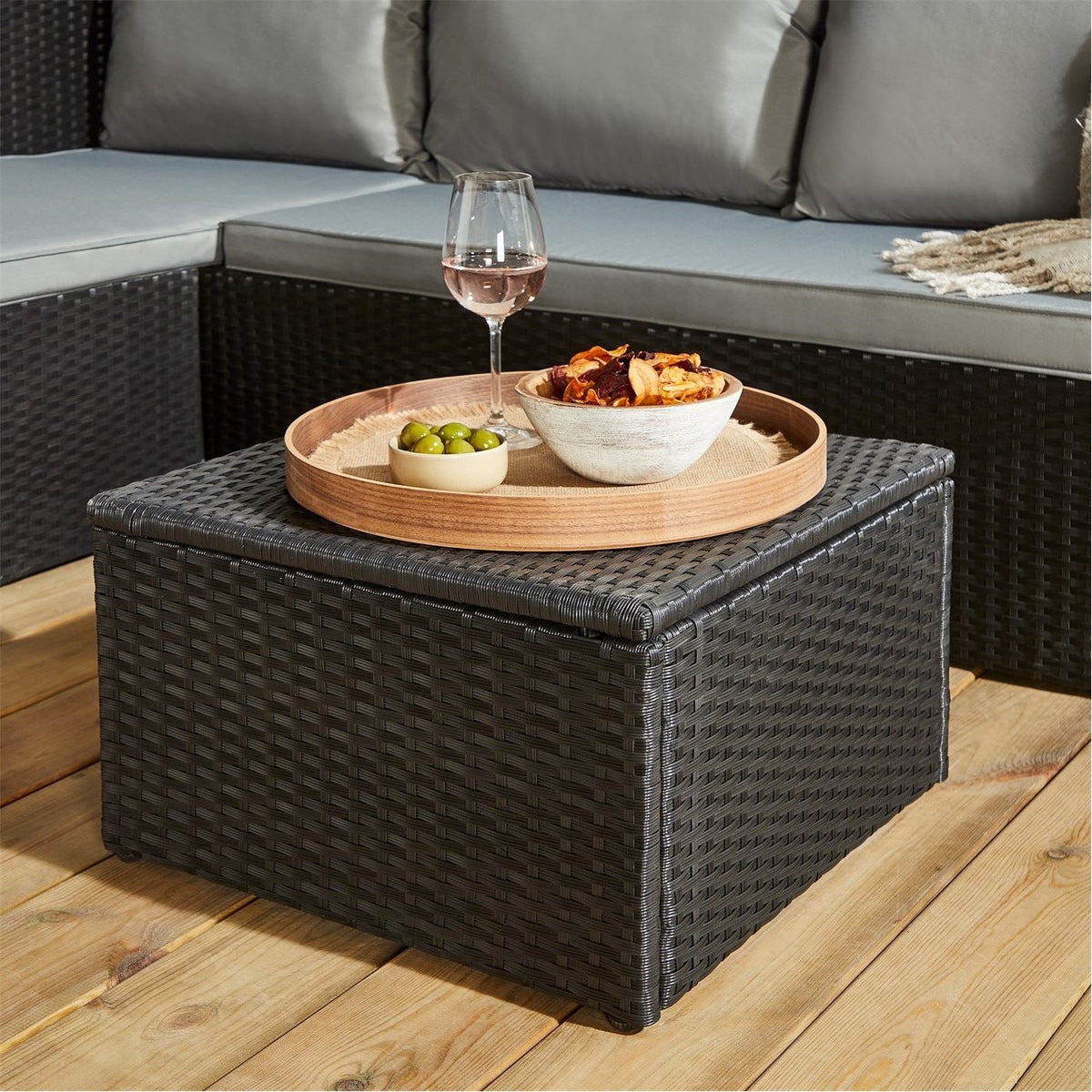 Linea Rattan Corner Sofa Set