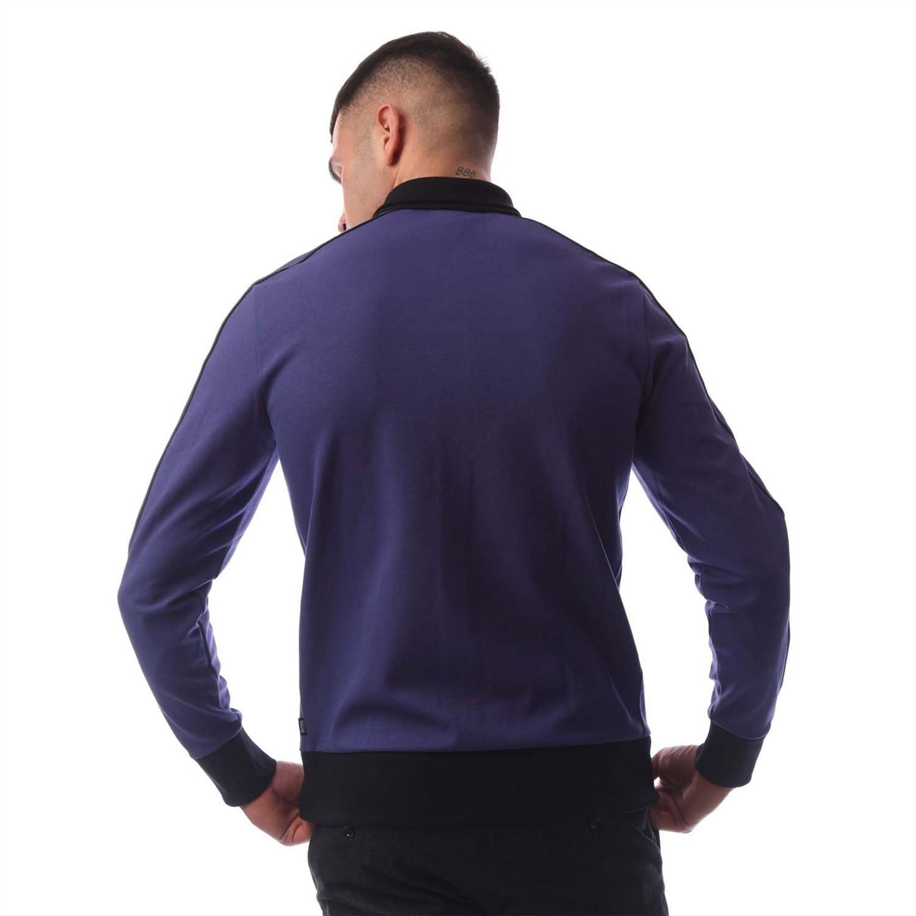 Boss Sommers Regular Fit Funnel Neck Long Sleeve Athletic Top