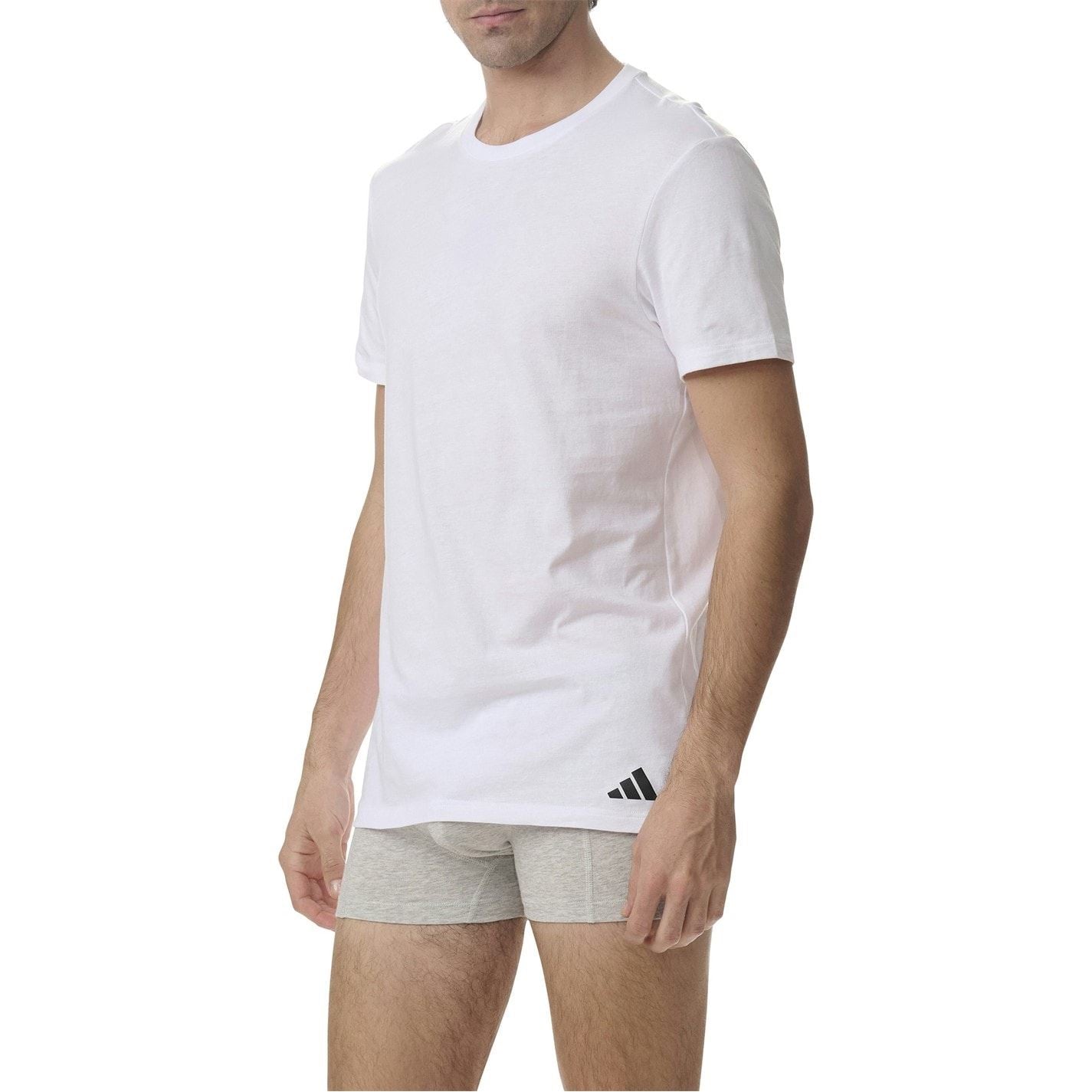 adidas 3 Pack Regular Fit Crew Neck T-Shirts