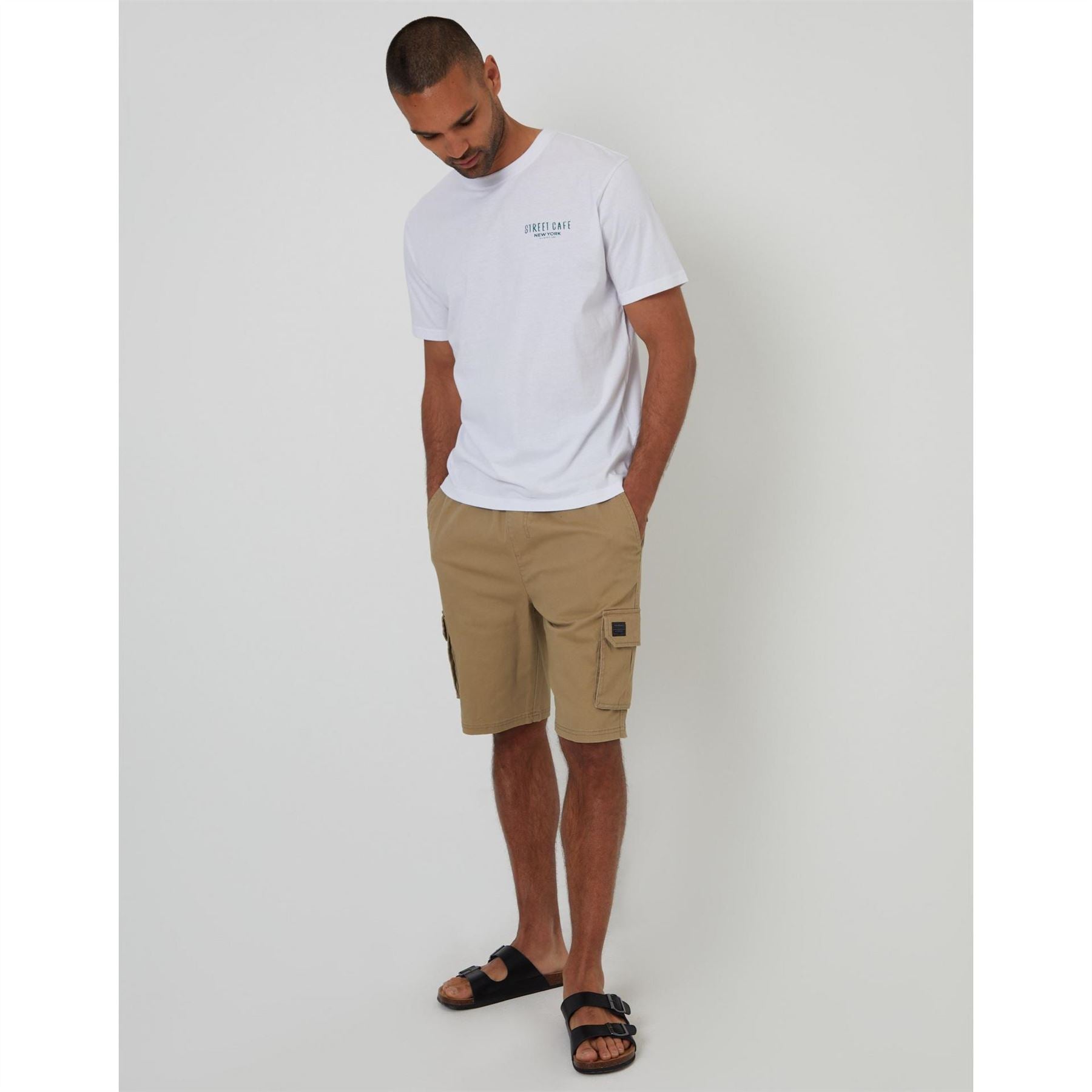 Threadbare Albany Regular Fit Lettering Crew Neck T-Shirt