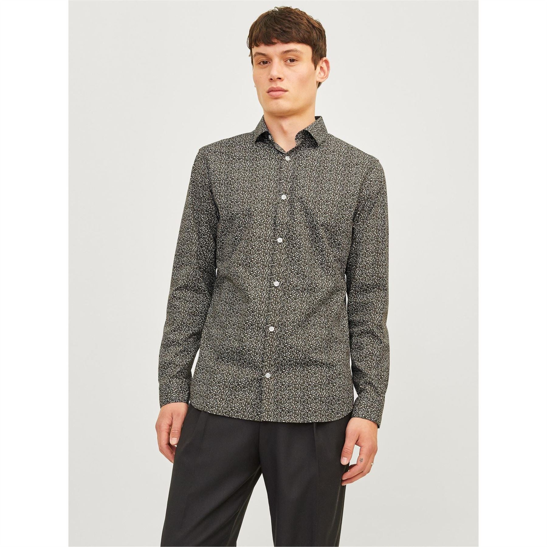 Jack and Jones All Over Print Slim Fit Dress Shirt