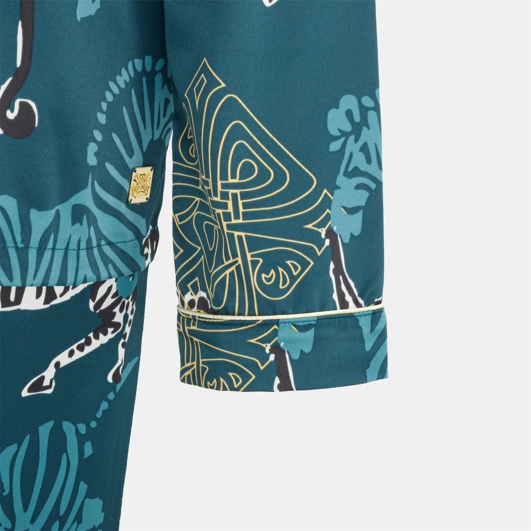 Biba Rever Collared Neck Long Sleeve Pyjama Set