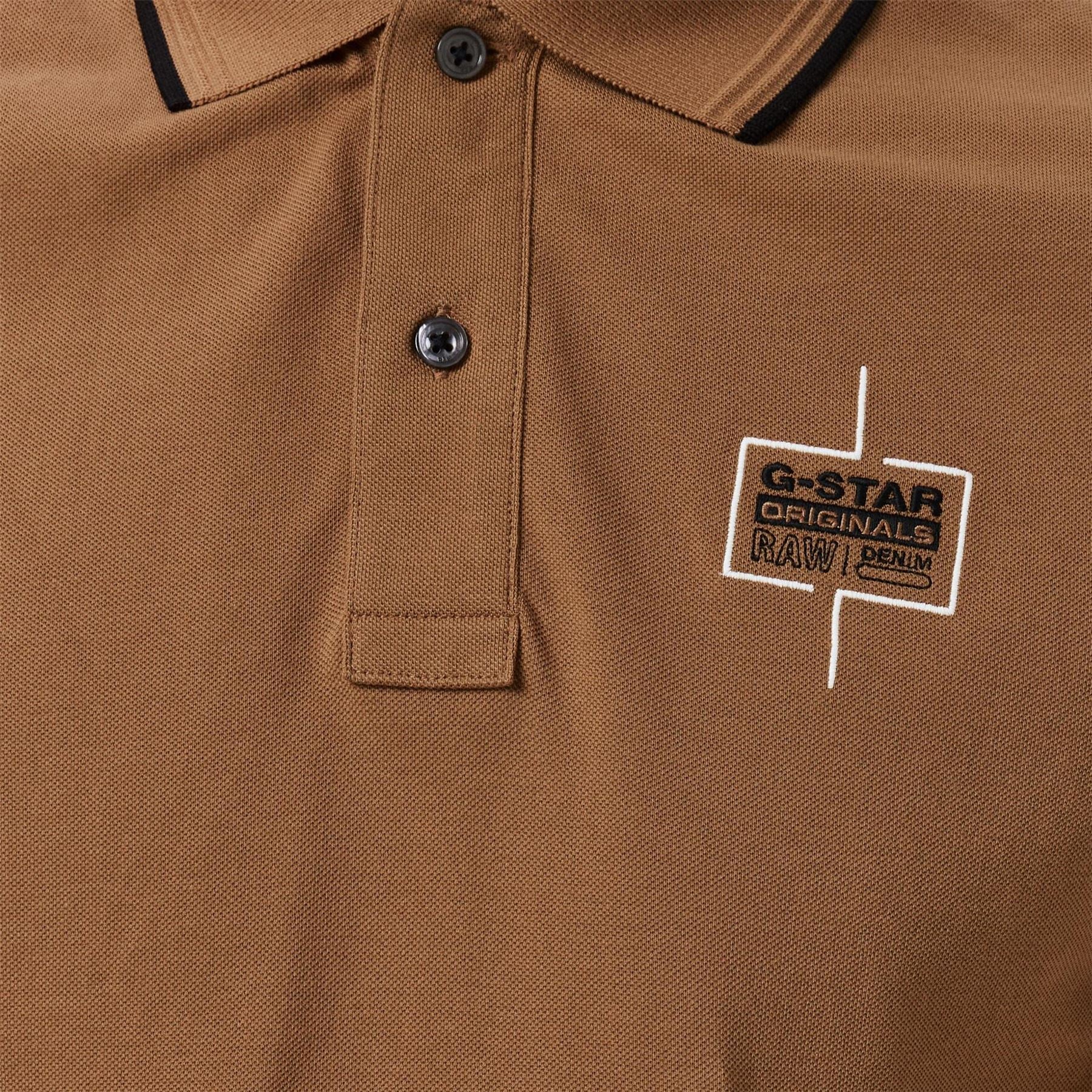 G Star Logo Striped Polo