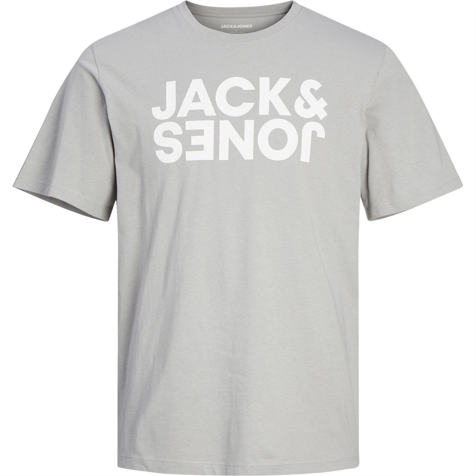 Jack and Jones Mens 5 Pack Short Sleeve T-Shirt